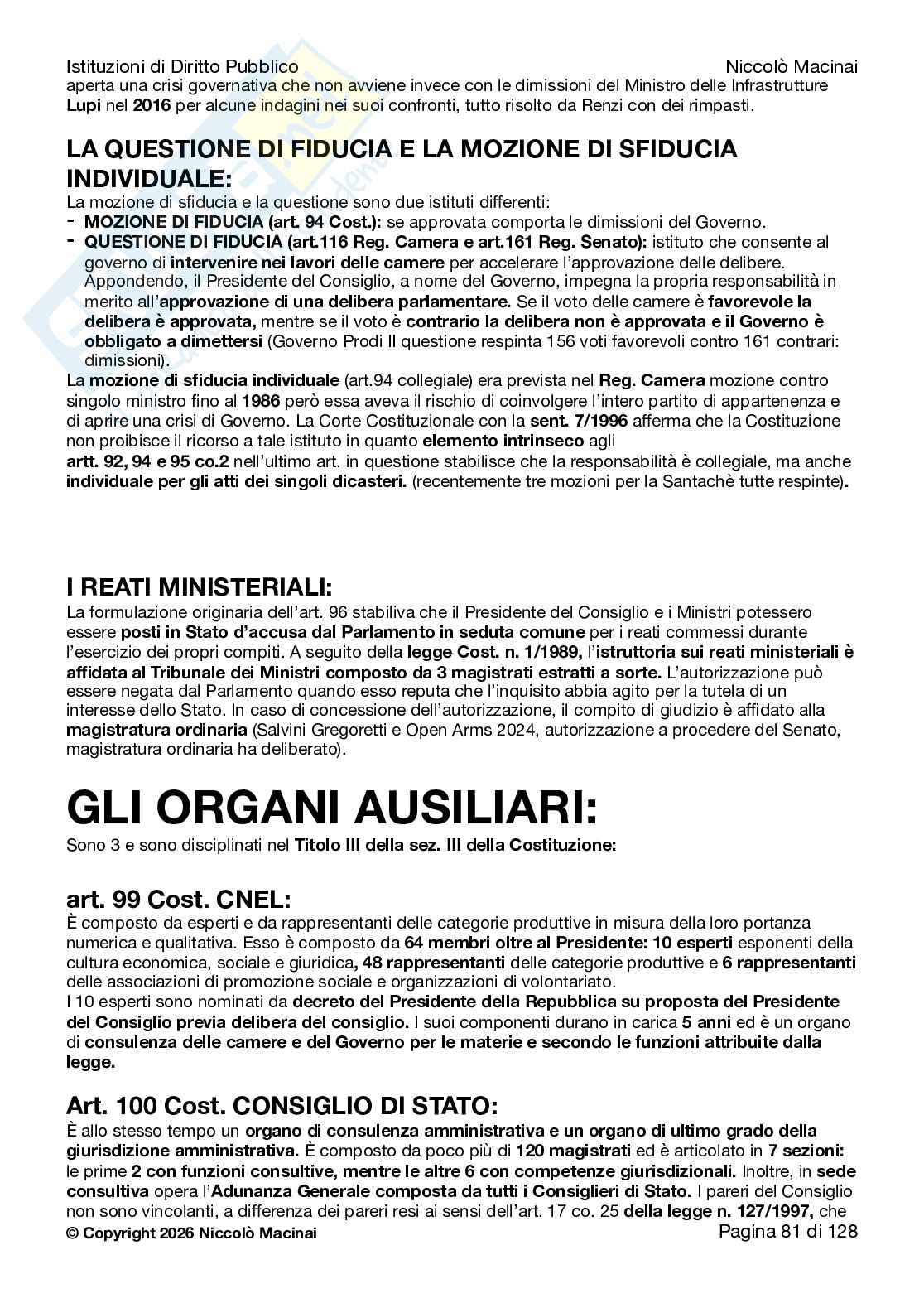 Riassunto esame Diritto costituzionale , Prof. Cardone Andrea, libro consigliato Istituzioni di diritto pubblico , Cardone, Cortese, Deffenu  Pag. 81
