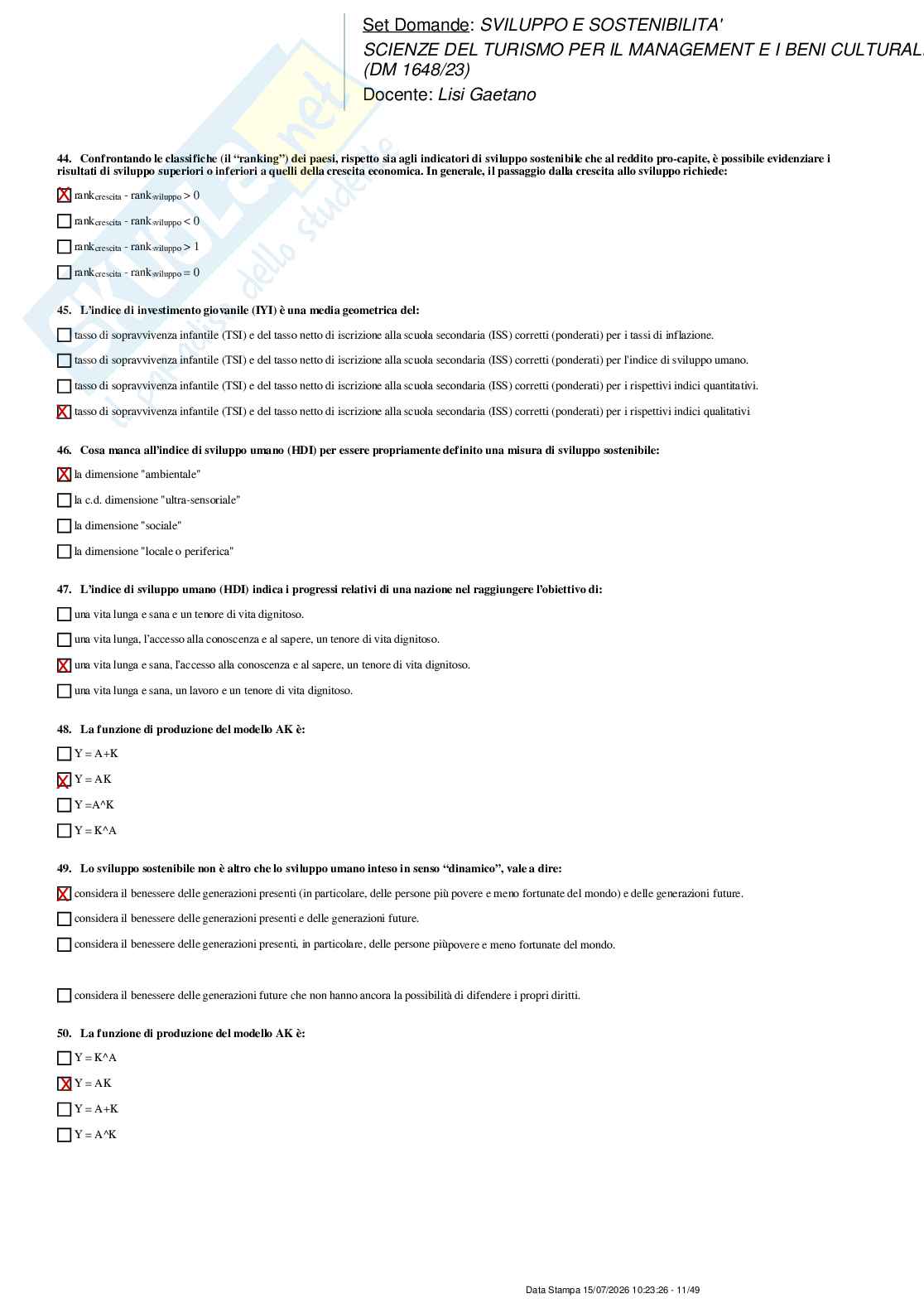 Paniere nuovo (2026) di Sviluppo e sostenibilità Pag. 11