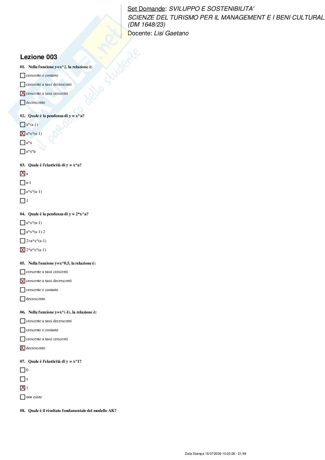 Paniere nuovo (2026) di Sviluppo e sostenibilità Pag. 21