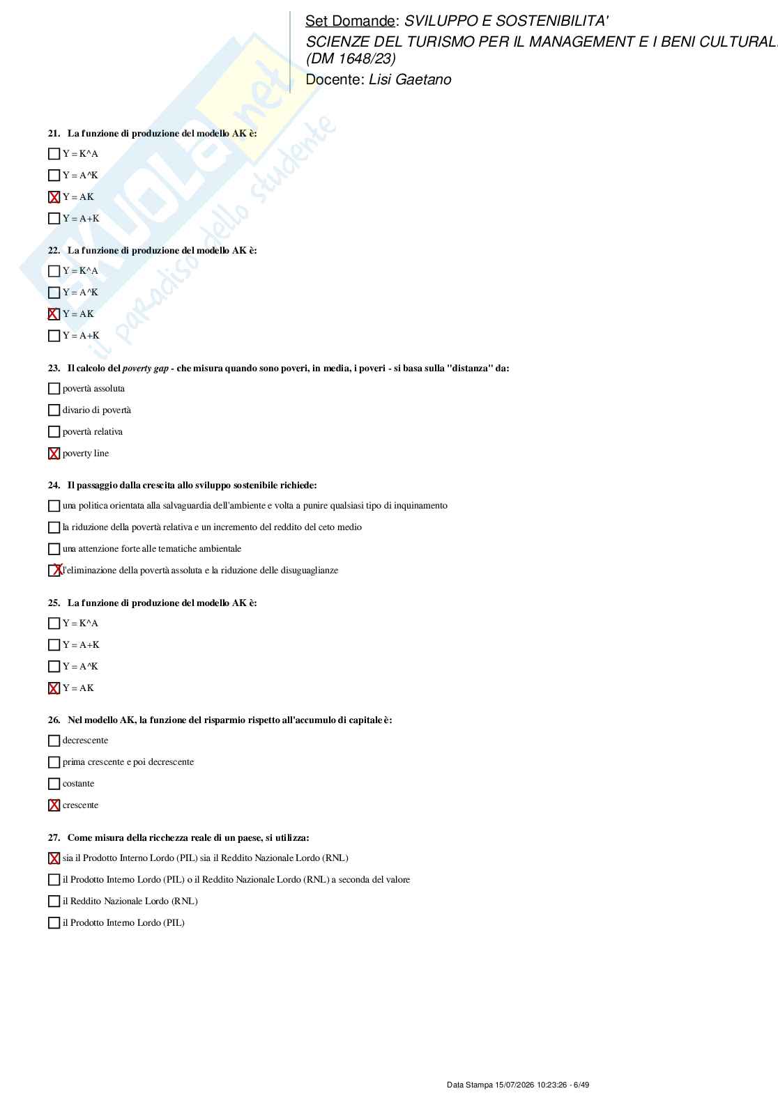 Paniere nuovo (2026) di Sviluppo e sostenibilità Pag. 6