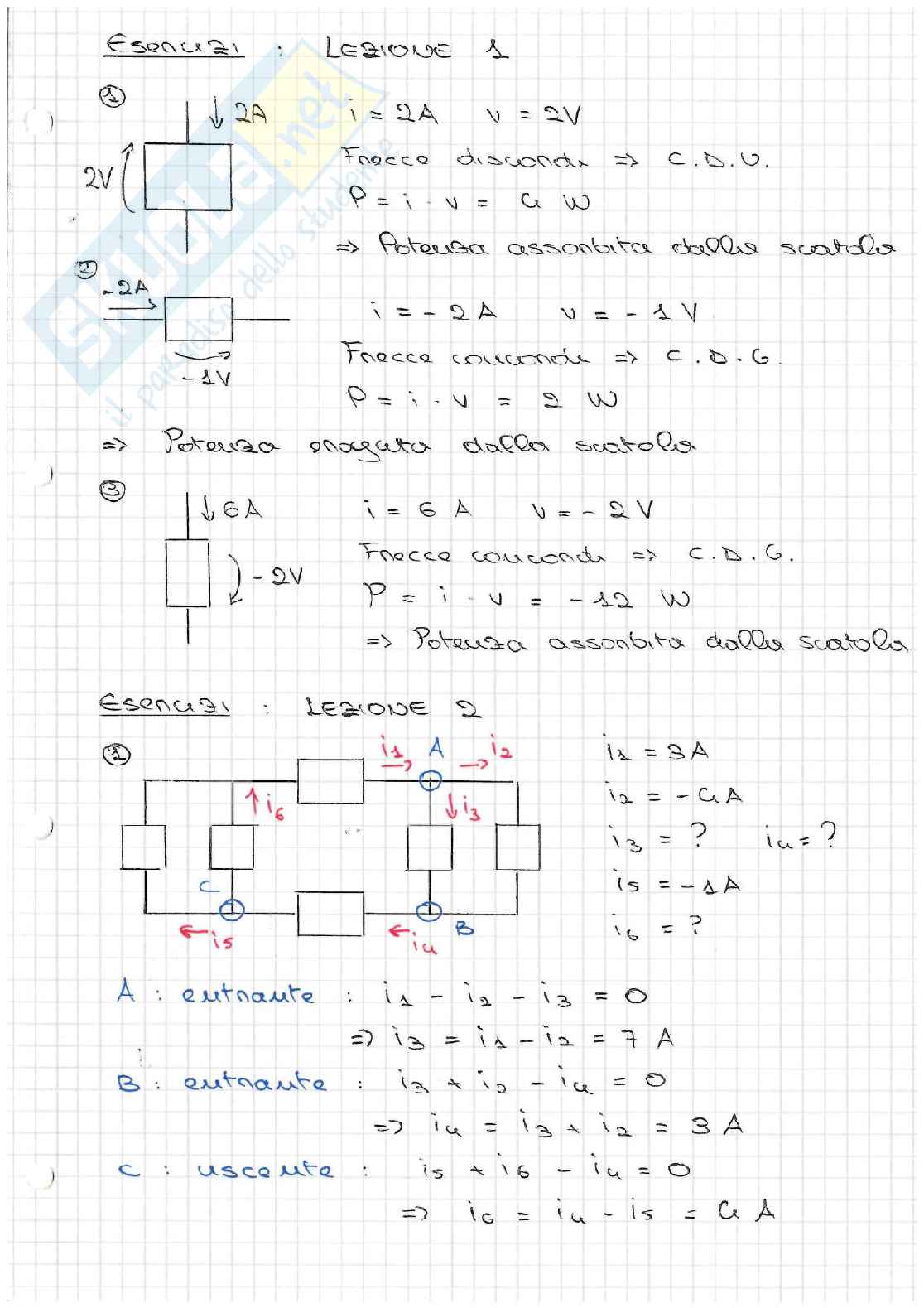 Esercizi parziali Elettrotecnica Pag. 1
