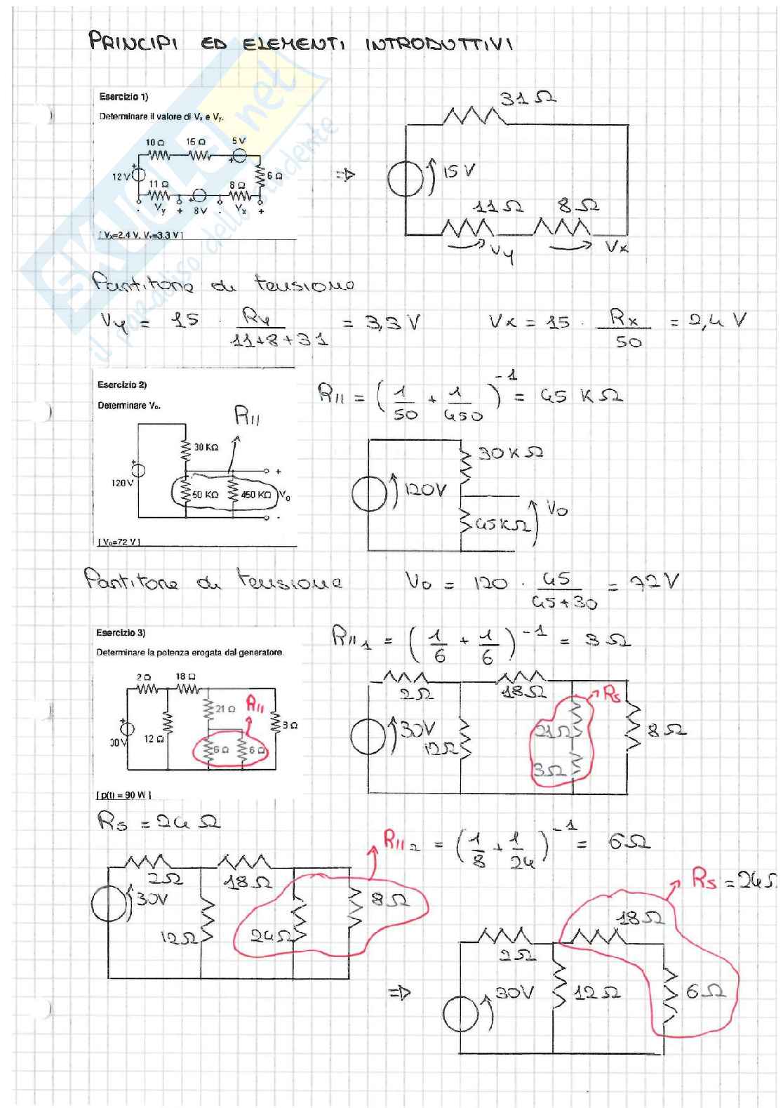 Esercizi parziali Elettrotecnica Pag. 11