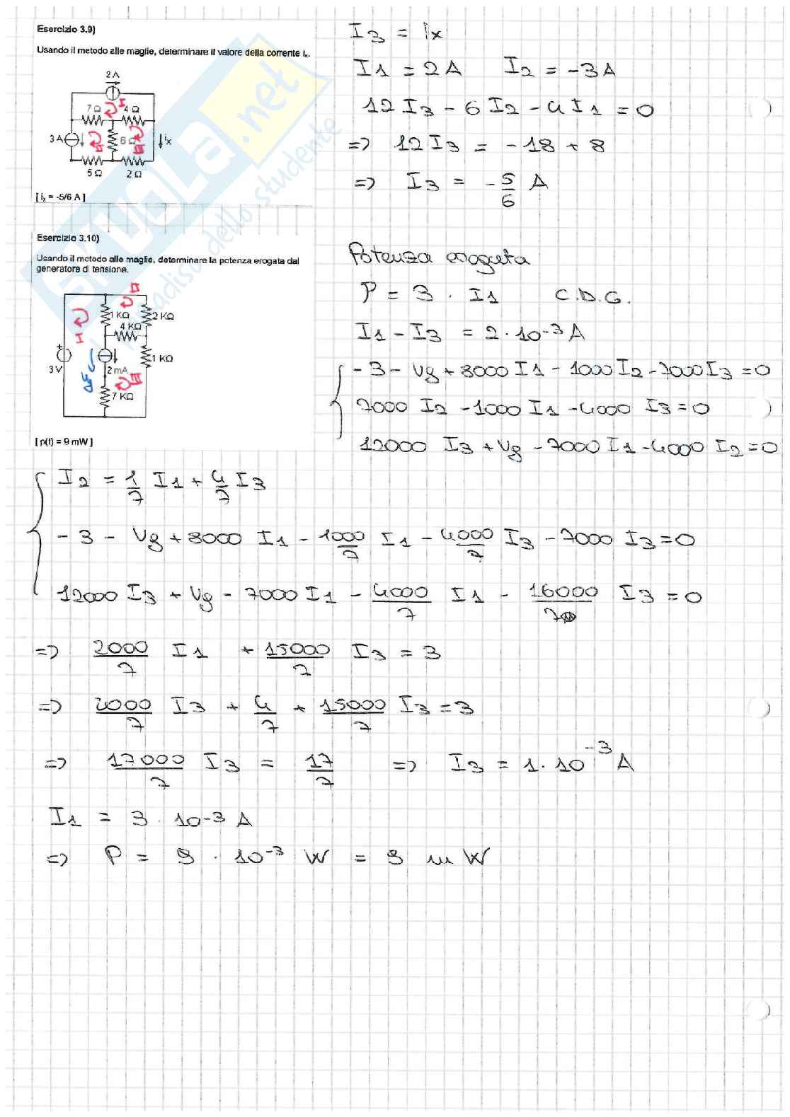 Esercizi parziali Elettrotecnica Pag. 36