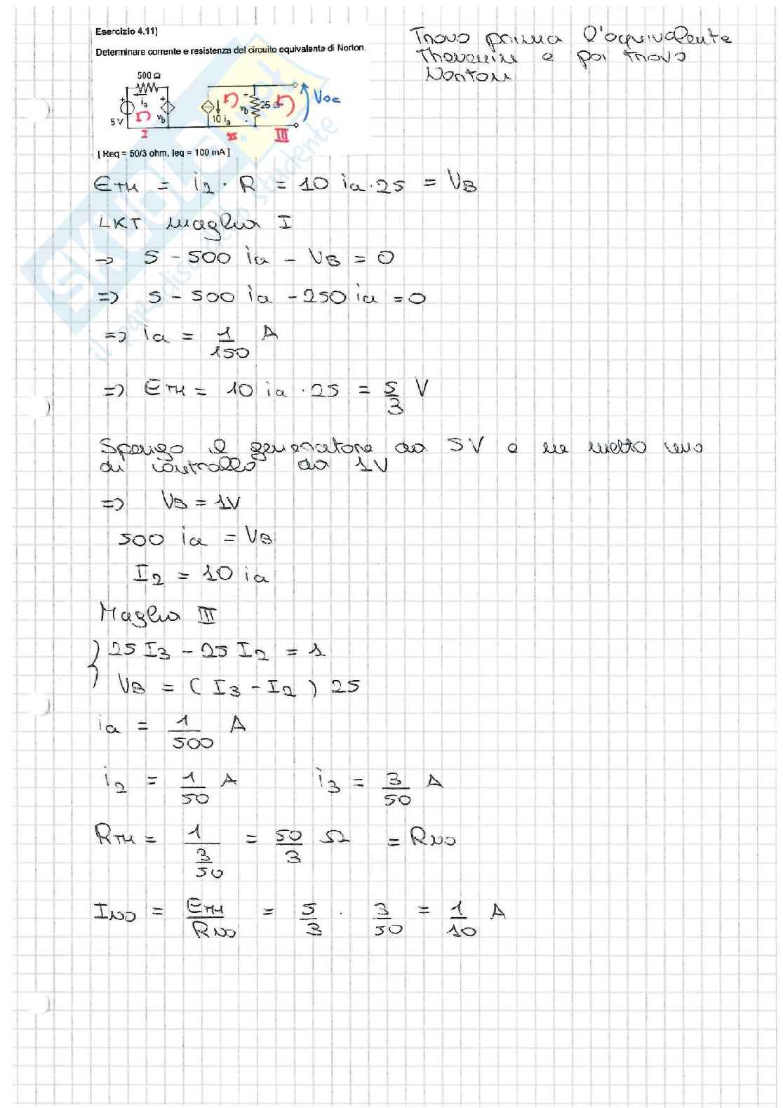 Esercizi parziali Elettrotecnica Pag. 41