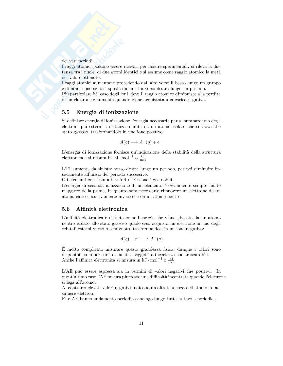 Fondamenti di chimica - Appunti completi del corso Pag. 11