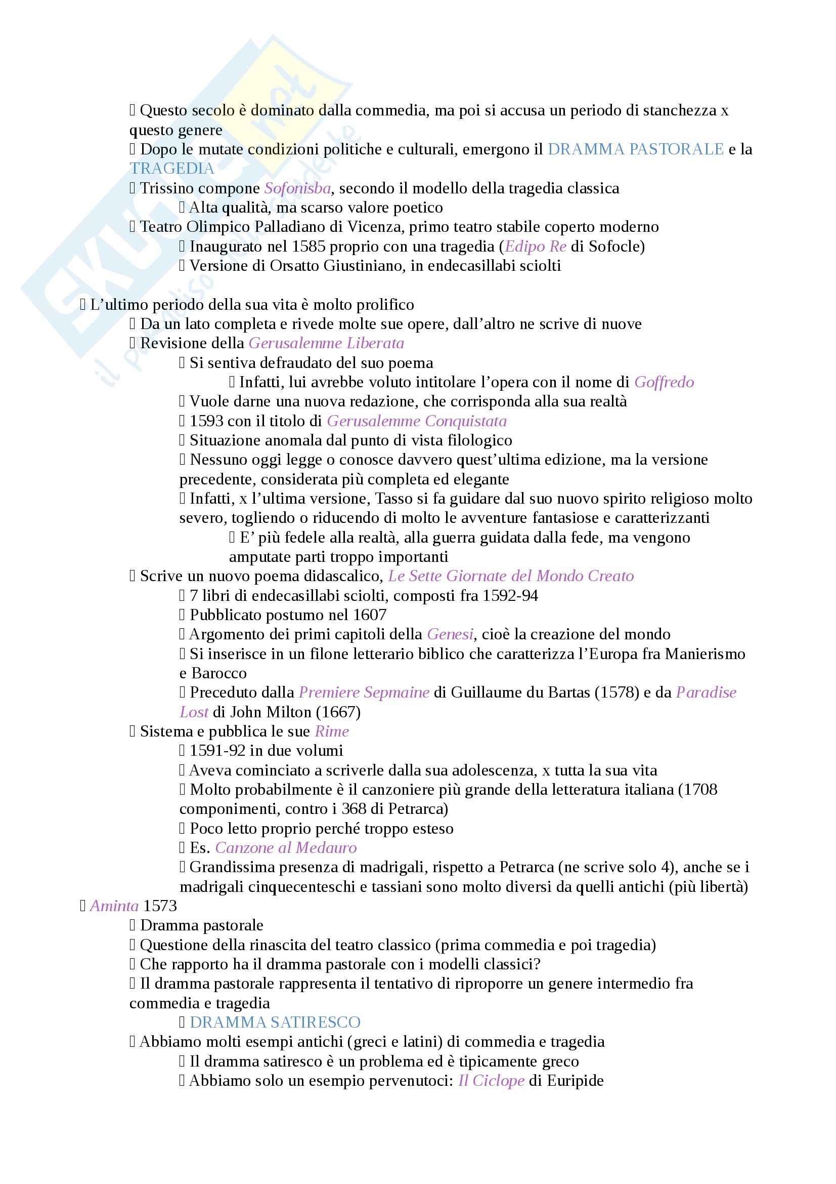 Lezioni parte due, Letteratura Italiana nei secoli XVII-XIX Pag. 41