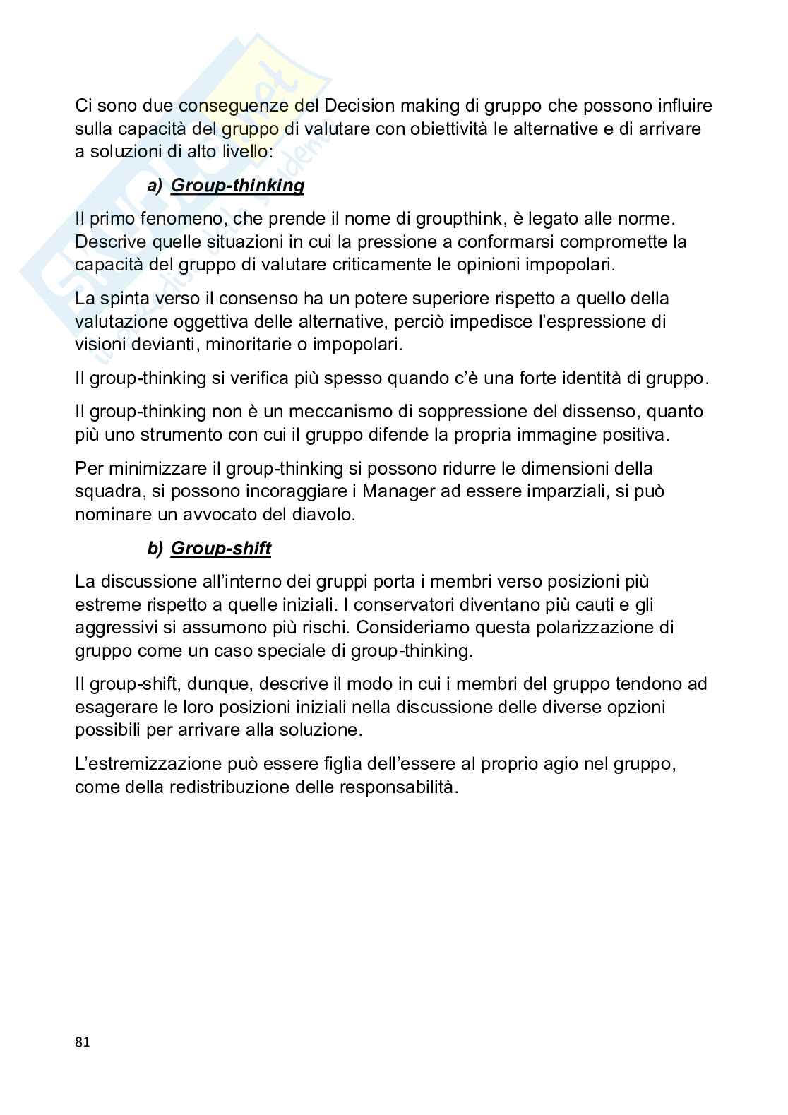 Appunti su slides e lezioni di Organizzazione aziendale  Pag. 81