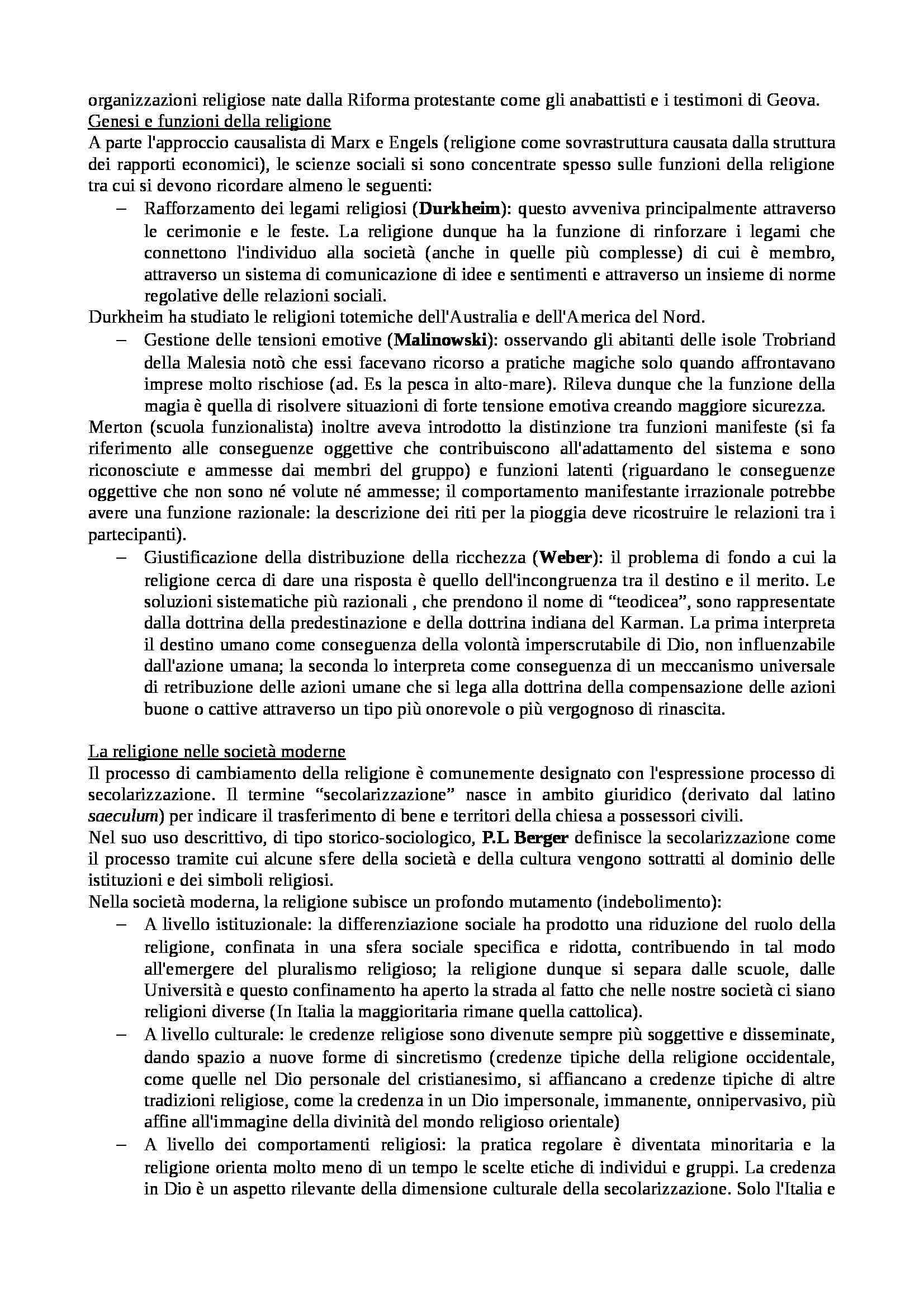 Riassunto esame Istituzioni di sociologia, libro adottato Sociologia dei processi culturali, Sciolla Pag. 36