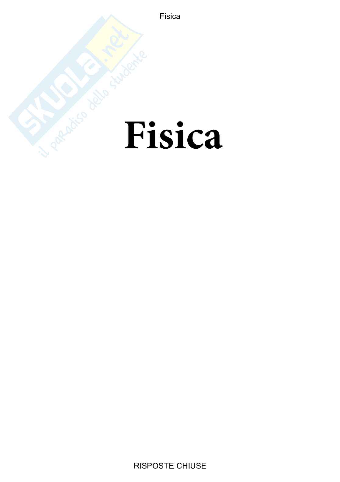 Fisica - Paniere compilato Pag. 1