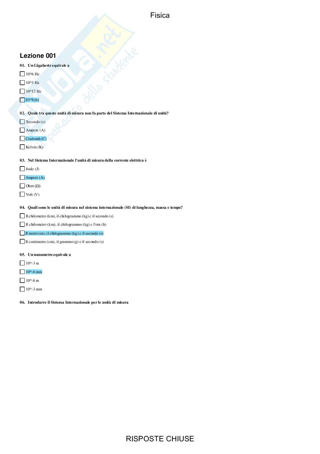 Fisica - Paniere compilato Pag. 2