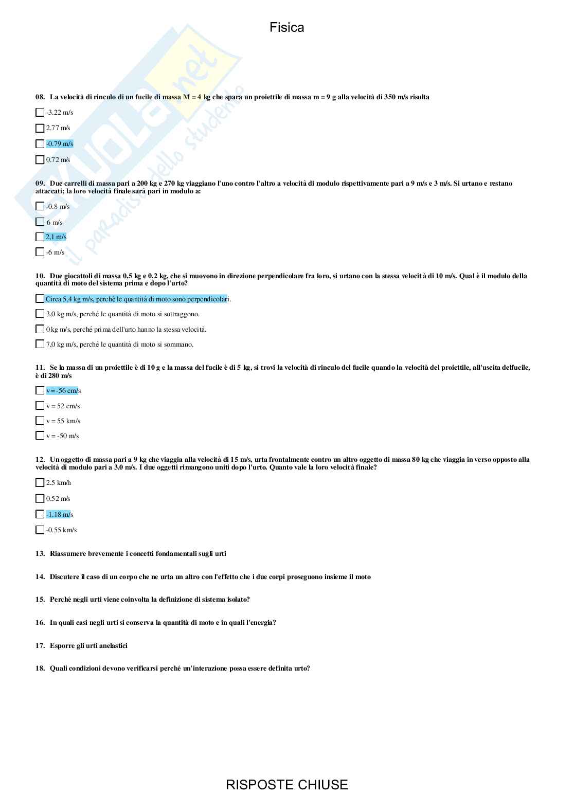 Fisica - Paniere compilato Pag. 61