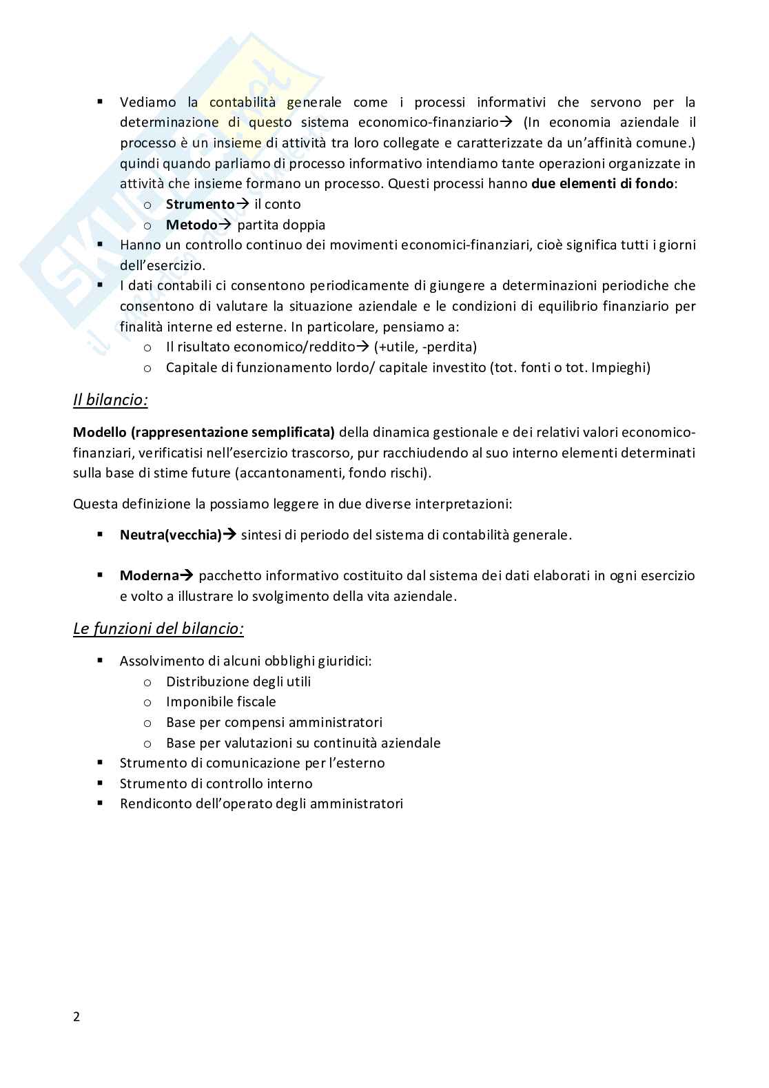 Appunti di Ragioneria generale, anno 2025 Pag. 2
