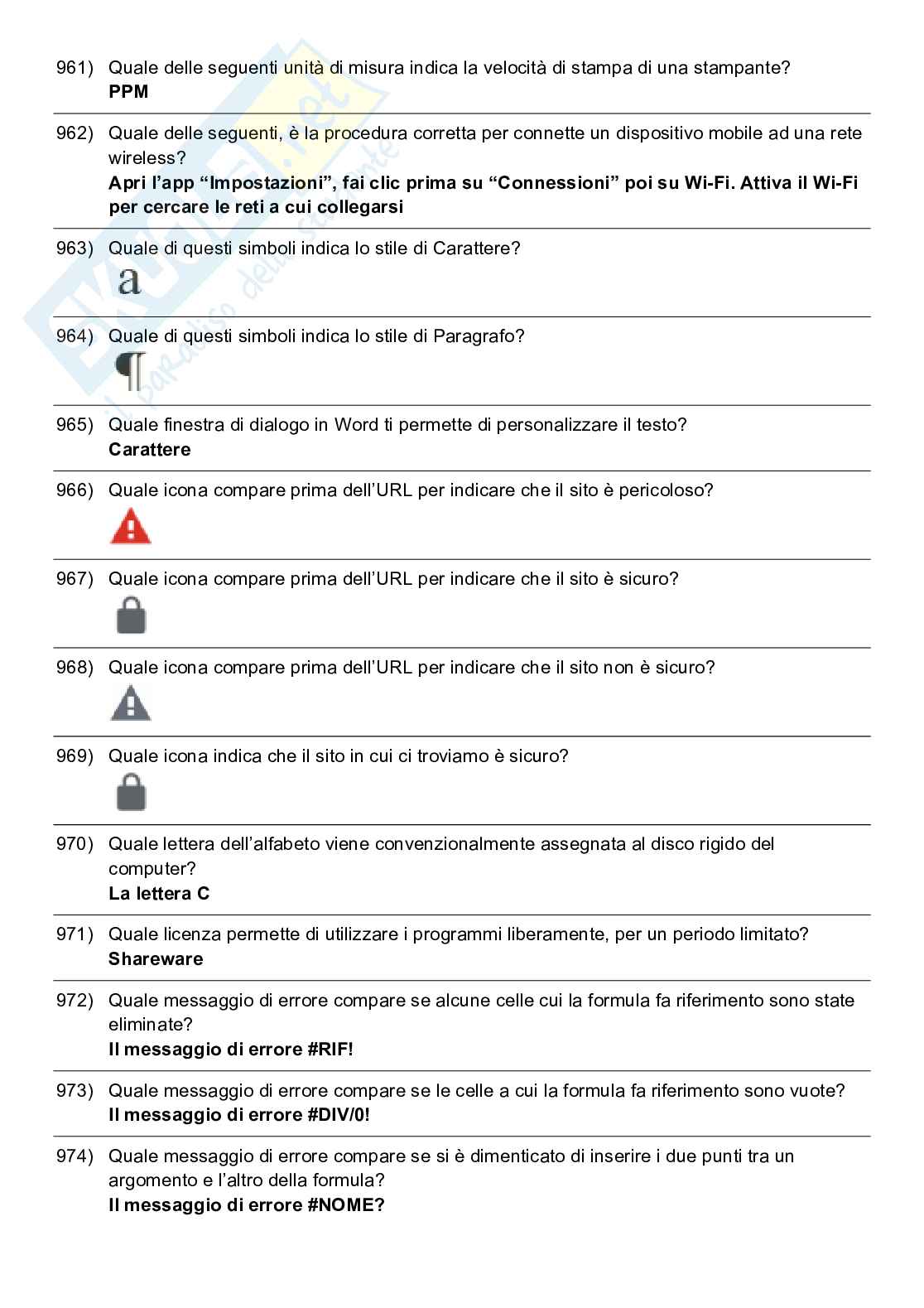 Eipass 7 Moduli - Convalida da USER a STANDARD Pag. 71