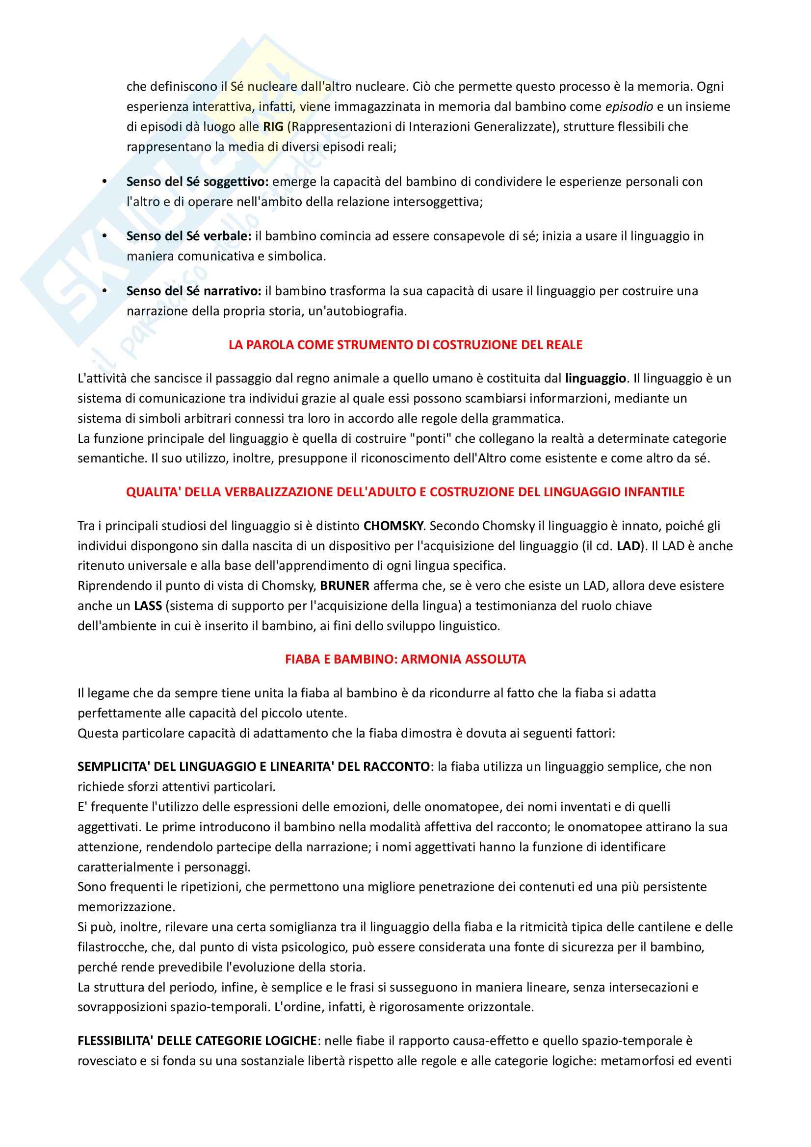 Riassunto esame Psicologia di Sviluppo, prof. De Caroli, libro consigliato Ancora le Fiabe Pag. 6