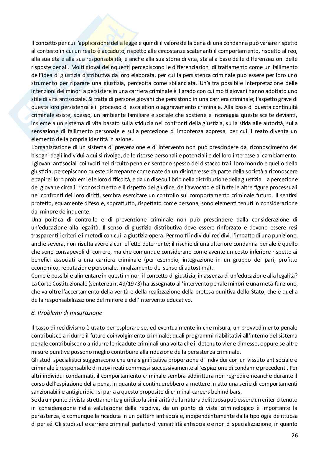 Riassunto esame Criminologia clinica, Prof. Zara Georgia, libro consigliato Carriere criminali, Georgia Zara Pag. 26