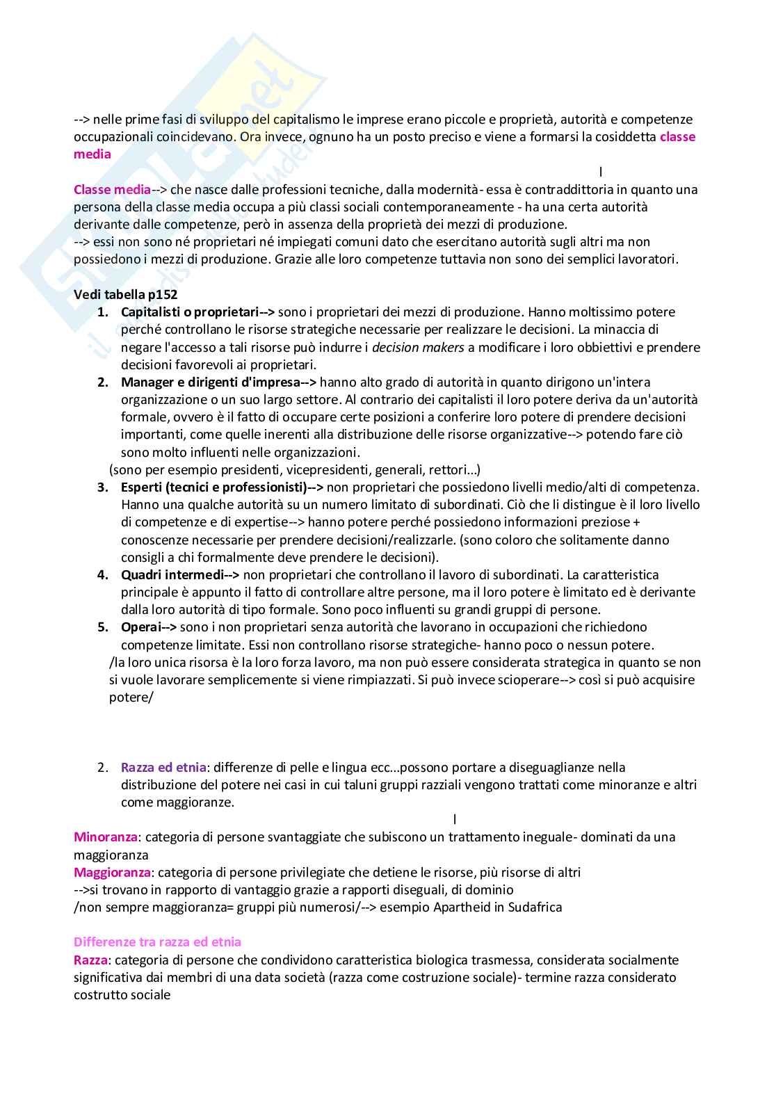 Riassunto esame Sociologia, Prof. Arnaldi Simone, libro consigliato La sociologia in azione, Hachen Pag. 16