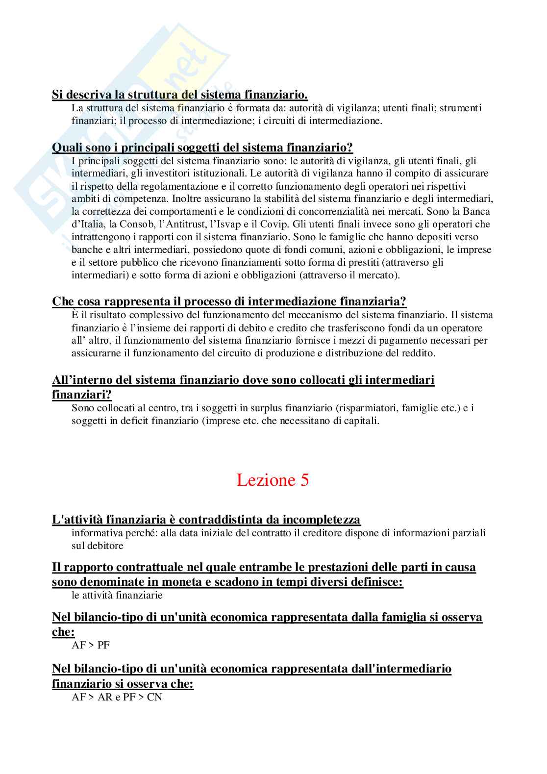 Diritto degli intermediari finanziari Pag. 6