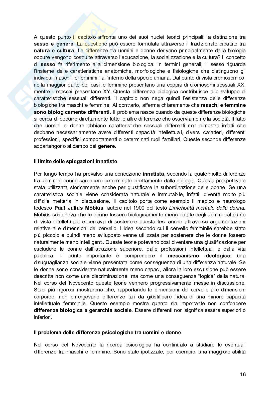 Riassunto esame Pedagogia di genere, Prof. Biemmi Irene, libro consigliato Maschiacci e femminucce, Biemmi  Pag. 16