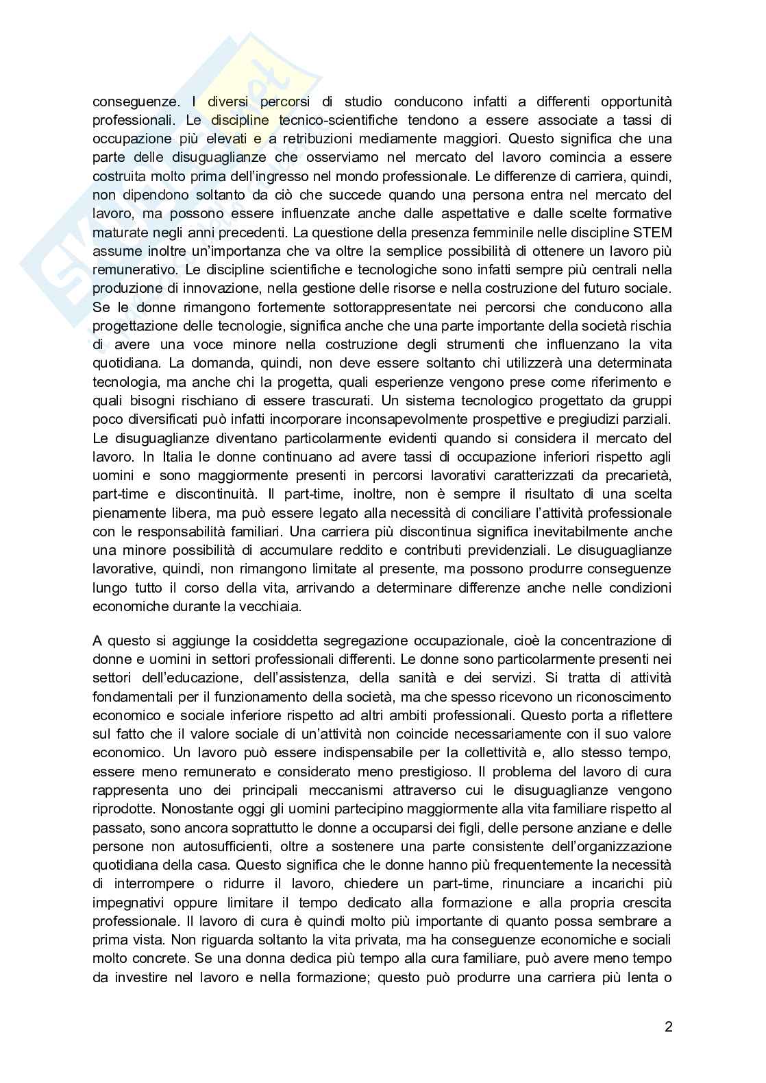Riassunto esame Pedagogia di genere, Prof. Biemmi Irene, libro consigliato Maschiacci e femminucce, Biemmi  Pag. 2