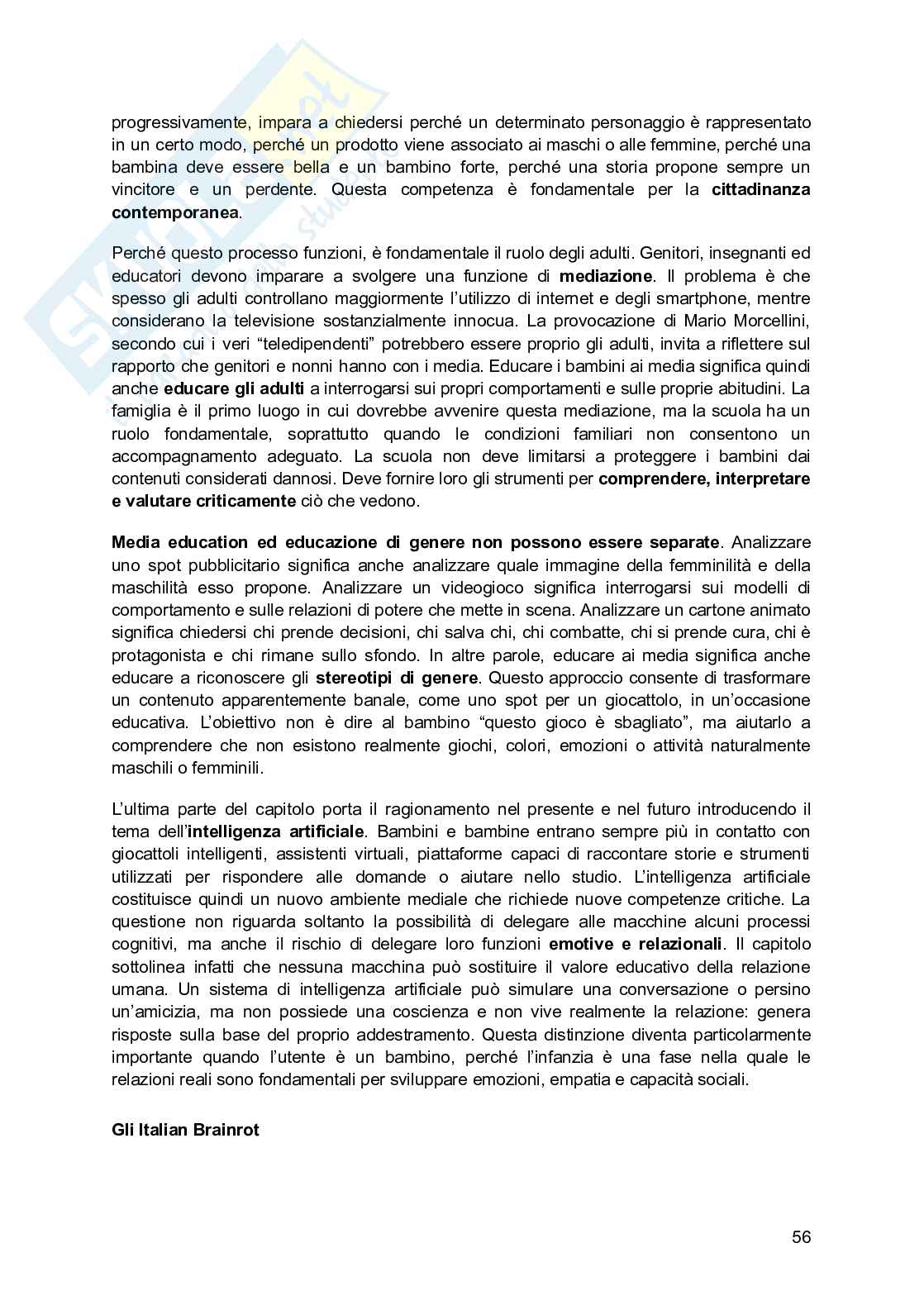 Riassunto esame Pedagogia di genere, Prof. Biemmi Irene, libro consigliato Maschiacci e femminucce, Biemmi  Pag. 56