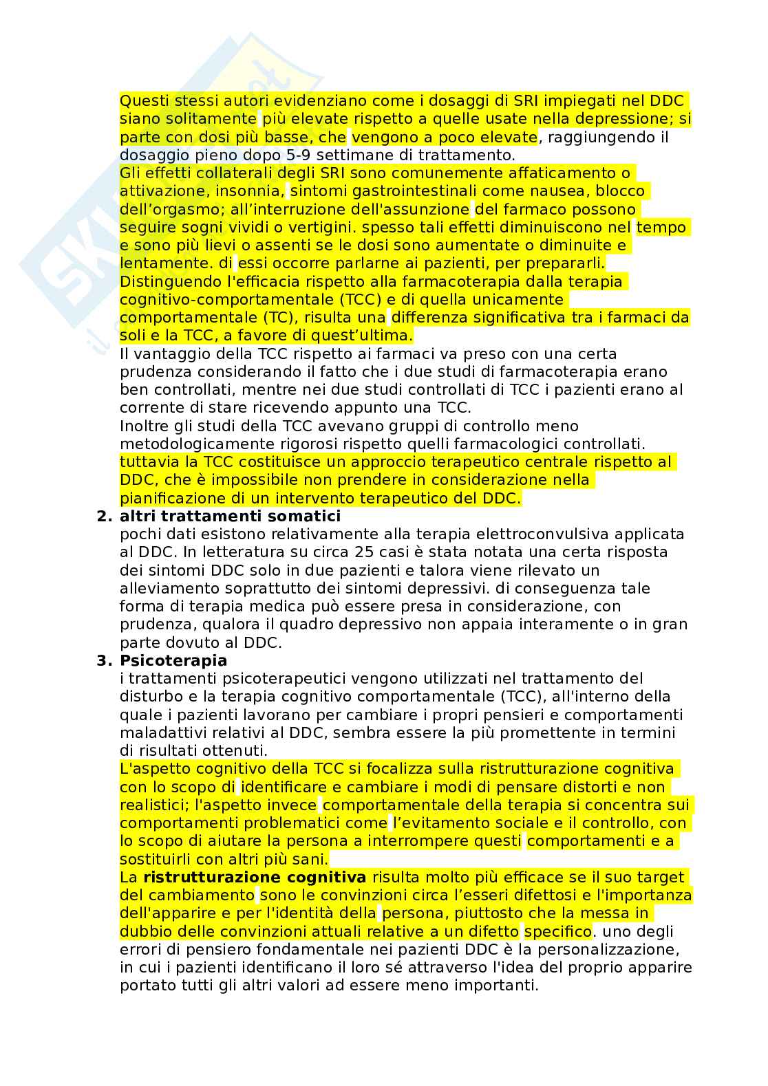 Riassunto esame elementi di psicopatologia, prof. Dettore, libro consigliato I disturbi dell'immagine corporea, Dettore Pag. 16