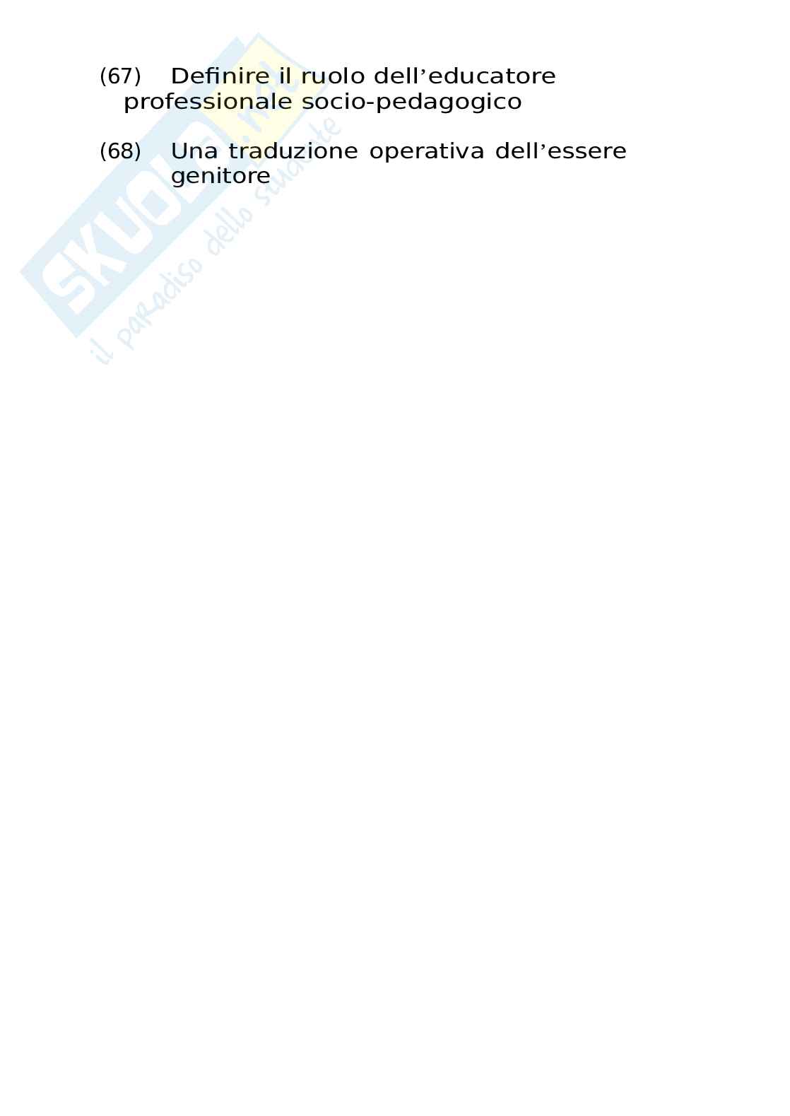 Paniere Pedagogia generale, aggiornato e completo. In ordine Pag. 31