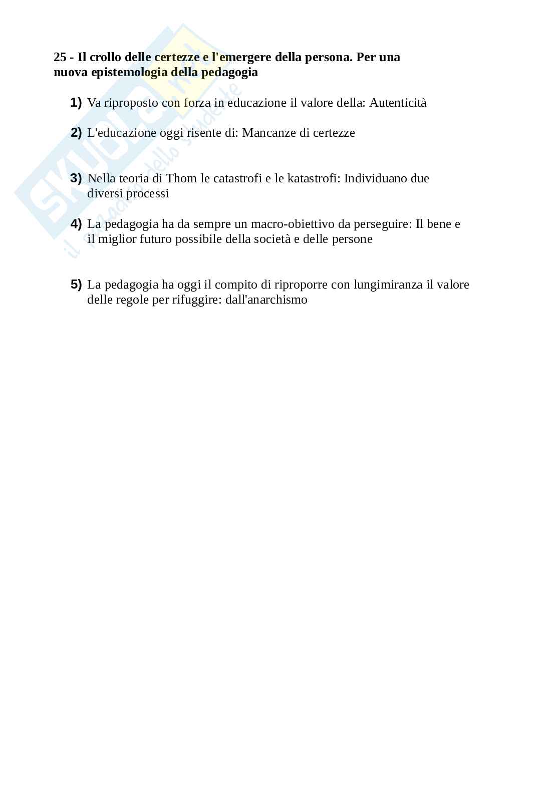 Paniere Pedagogia generale, aggiornato e completo. In ordine Pag. 6