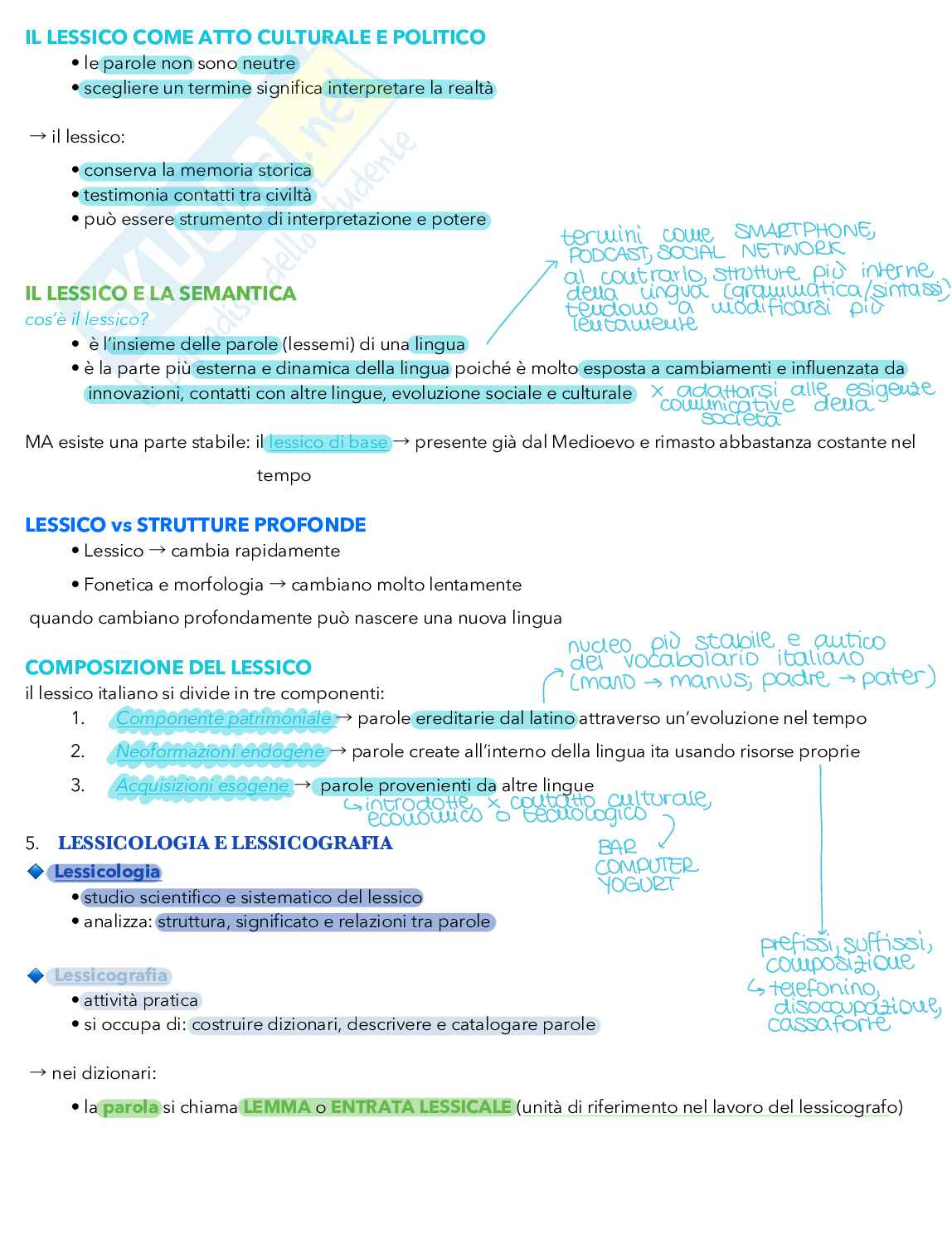 Appunti di Linguistica Italiana Pag. 16