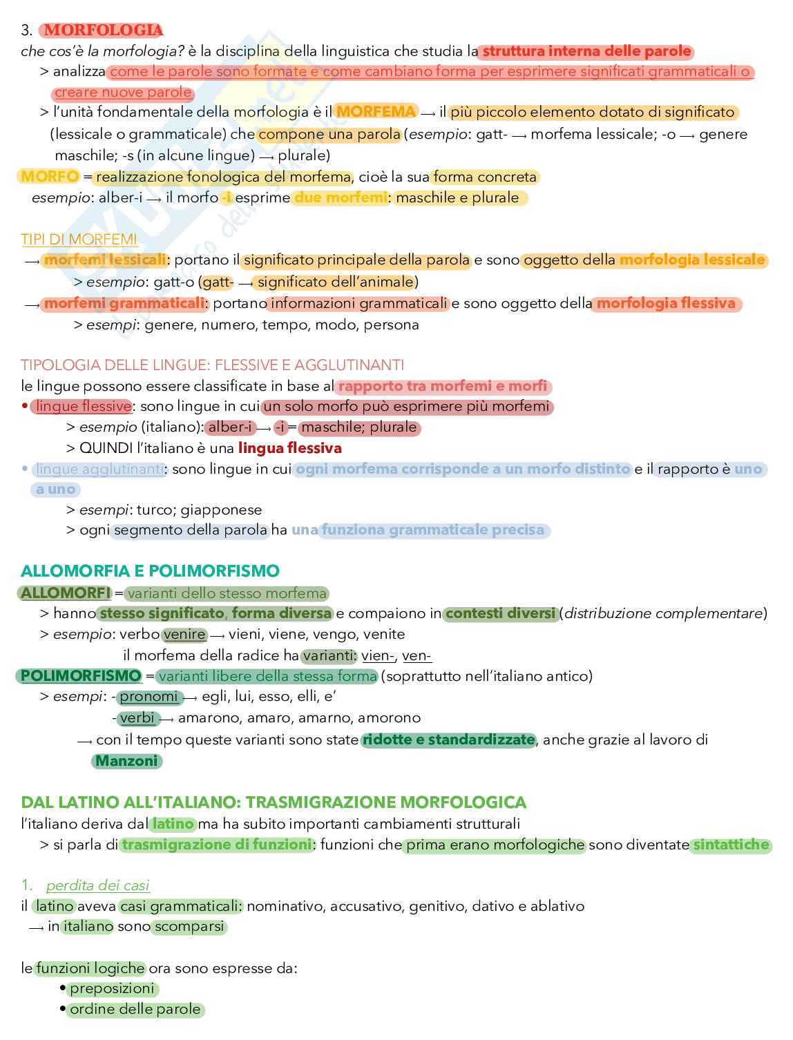 Appunti di Linguistica Italiana Pag. 6