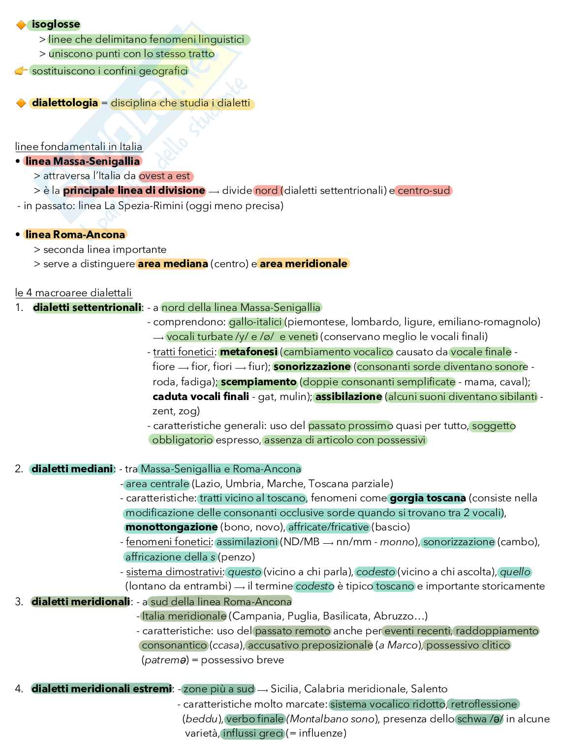 Appunti di Linguistica Italiana Pag. 61