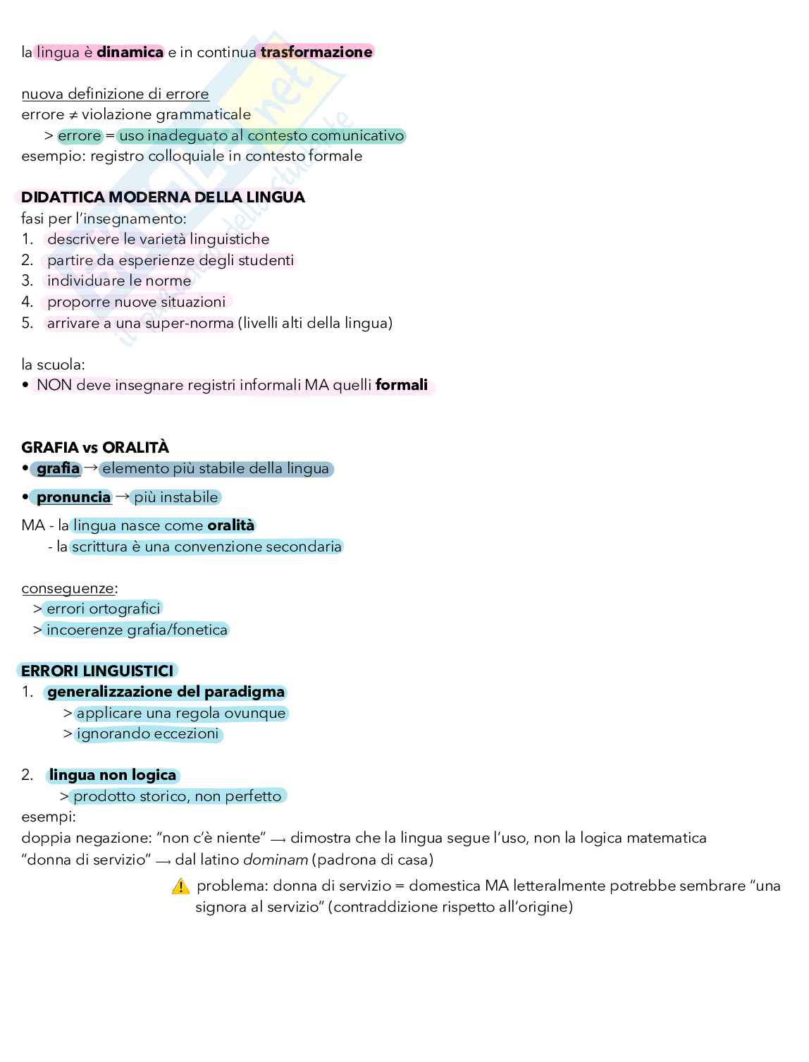 Appunti di Linguistica Italiana Pag. 91