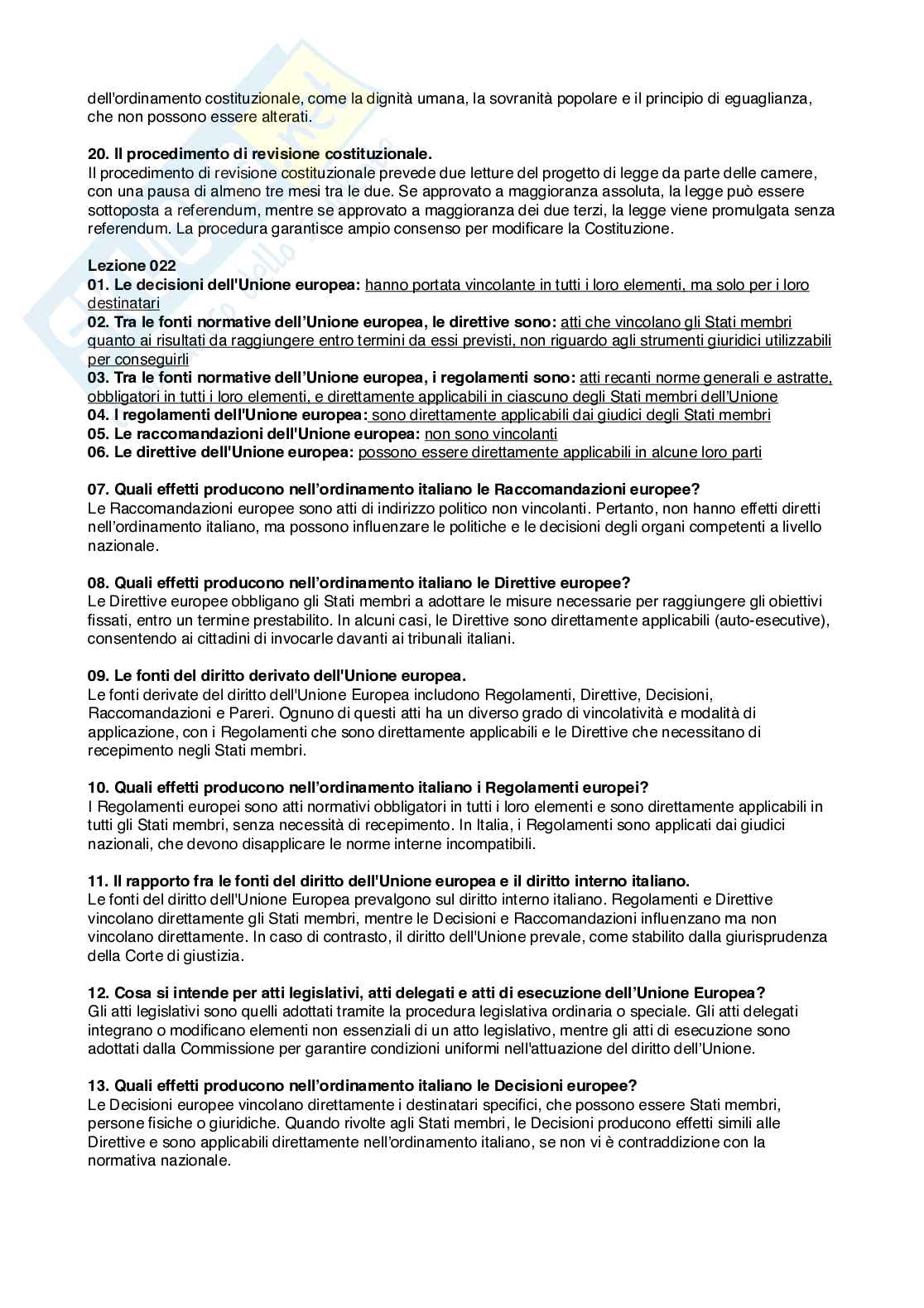 Risposte aperte Diritto costituzionale, 2026 Pag. 11
