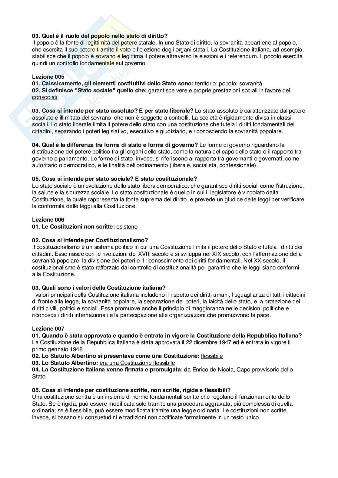 Risposte aperte Diritto costituzionale, 2026 Pag. 2