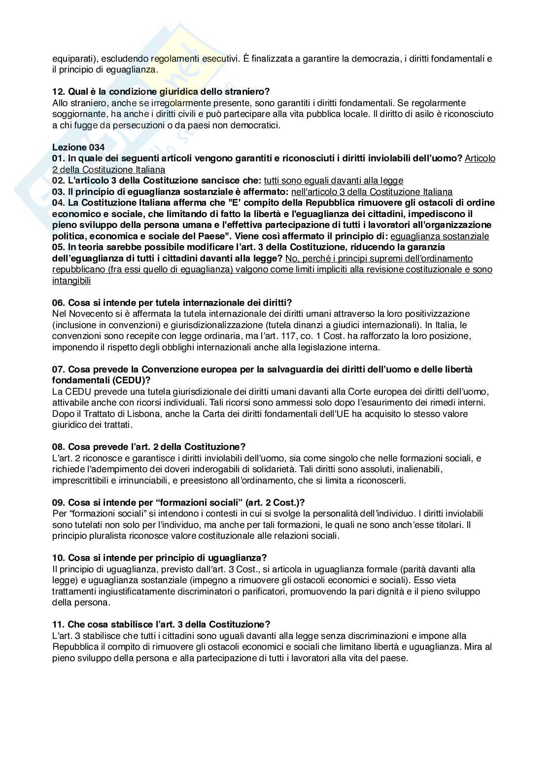 Risposte aperte Diritto costituzionale, 2026 Pag. 21