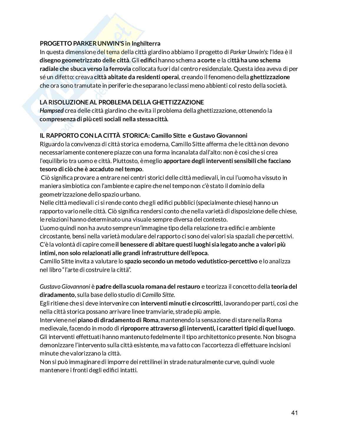 Appunti di Storia ed evoluzione dei tessuti urbani  – Dall’età barocca all’Unità d’Italia e oltre Pag. 41