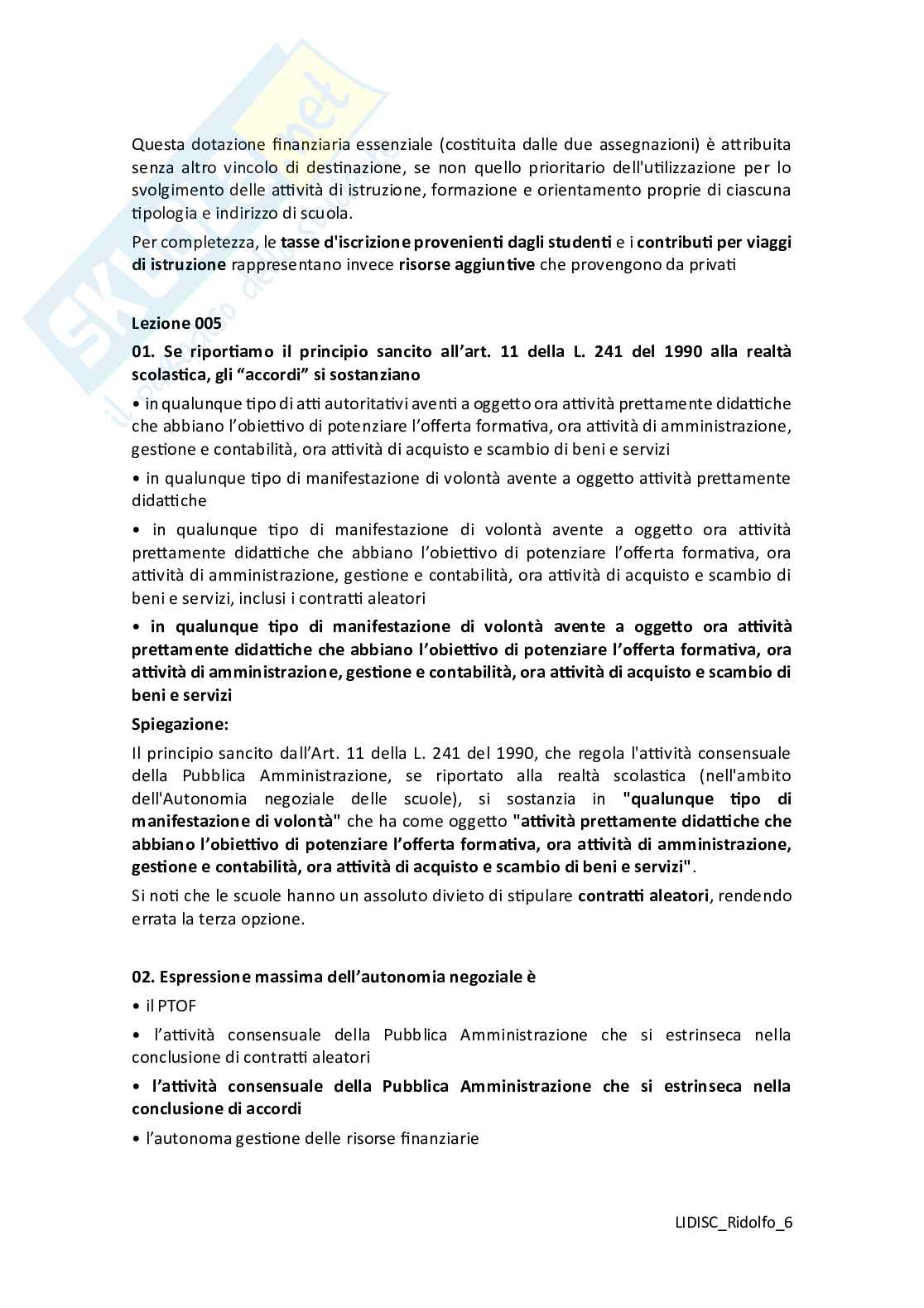 LIDISC Il dirigente scolastico: funzioni, competenze e responsabilità nel sistema scolastico italiano Pag. 6