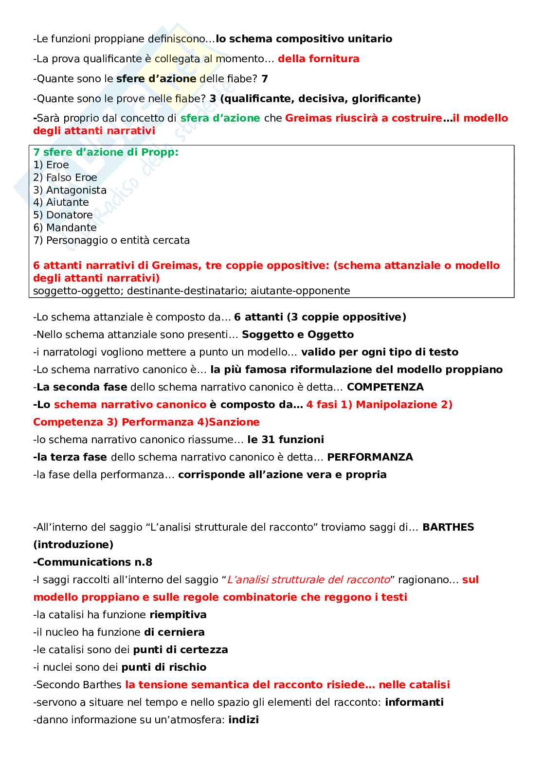 Ripasso generale esame Metodologia di analisi del testo Pag. 2