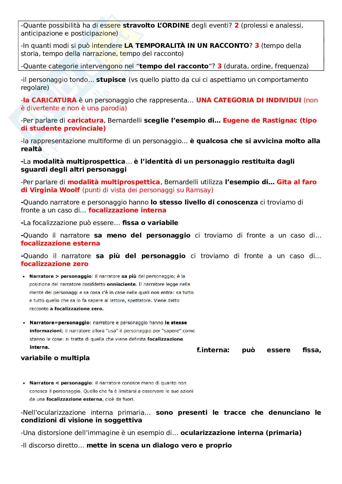 Ripasso generale esame Metodologia di analisi del testo Pag. 6