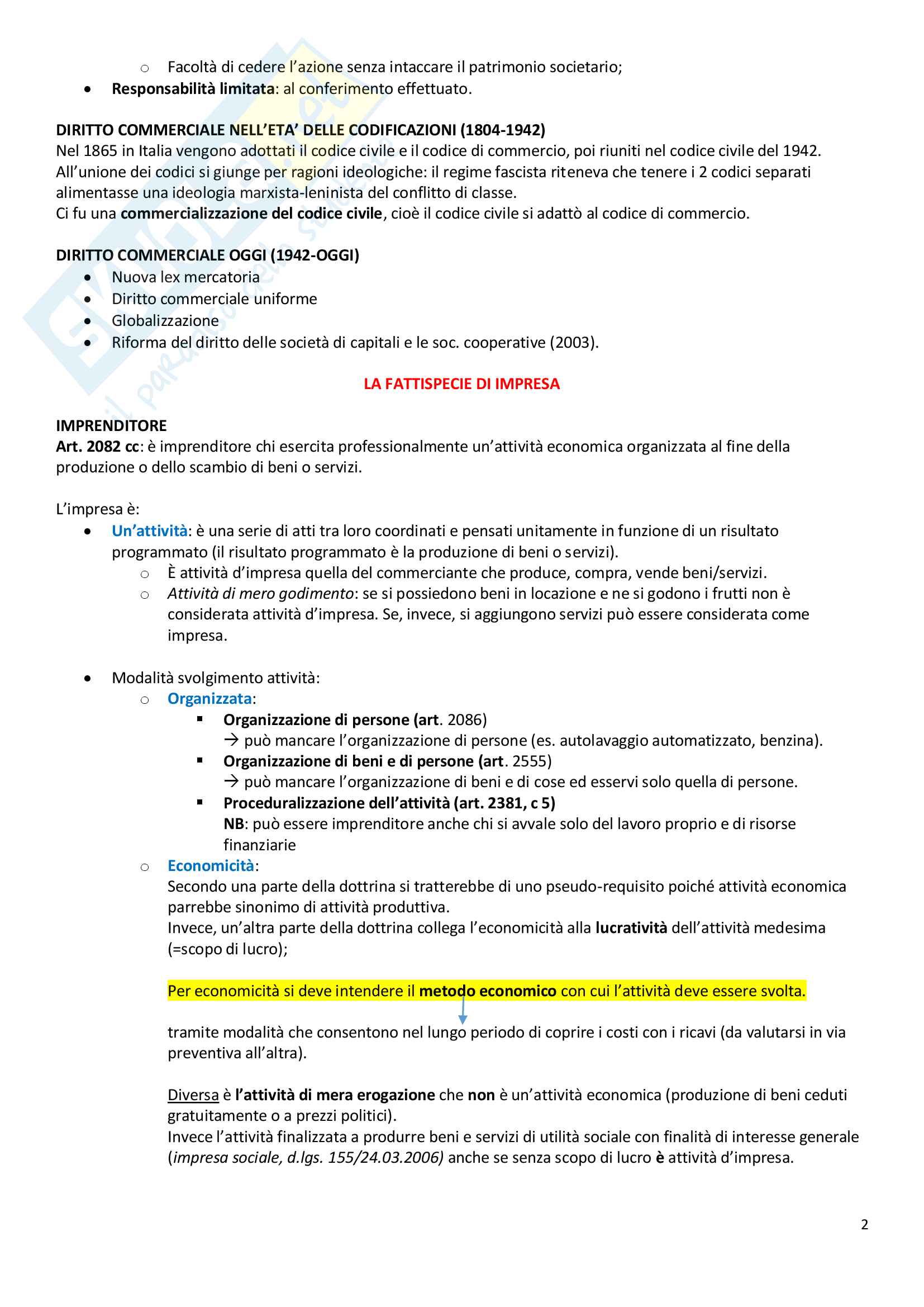 Appunti di diritto commerciale Pag. 2