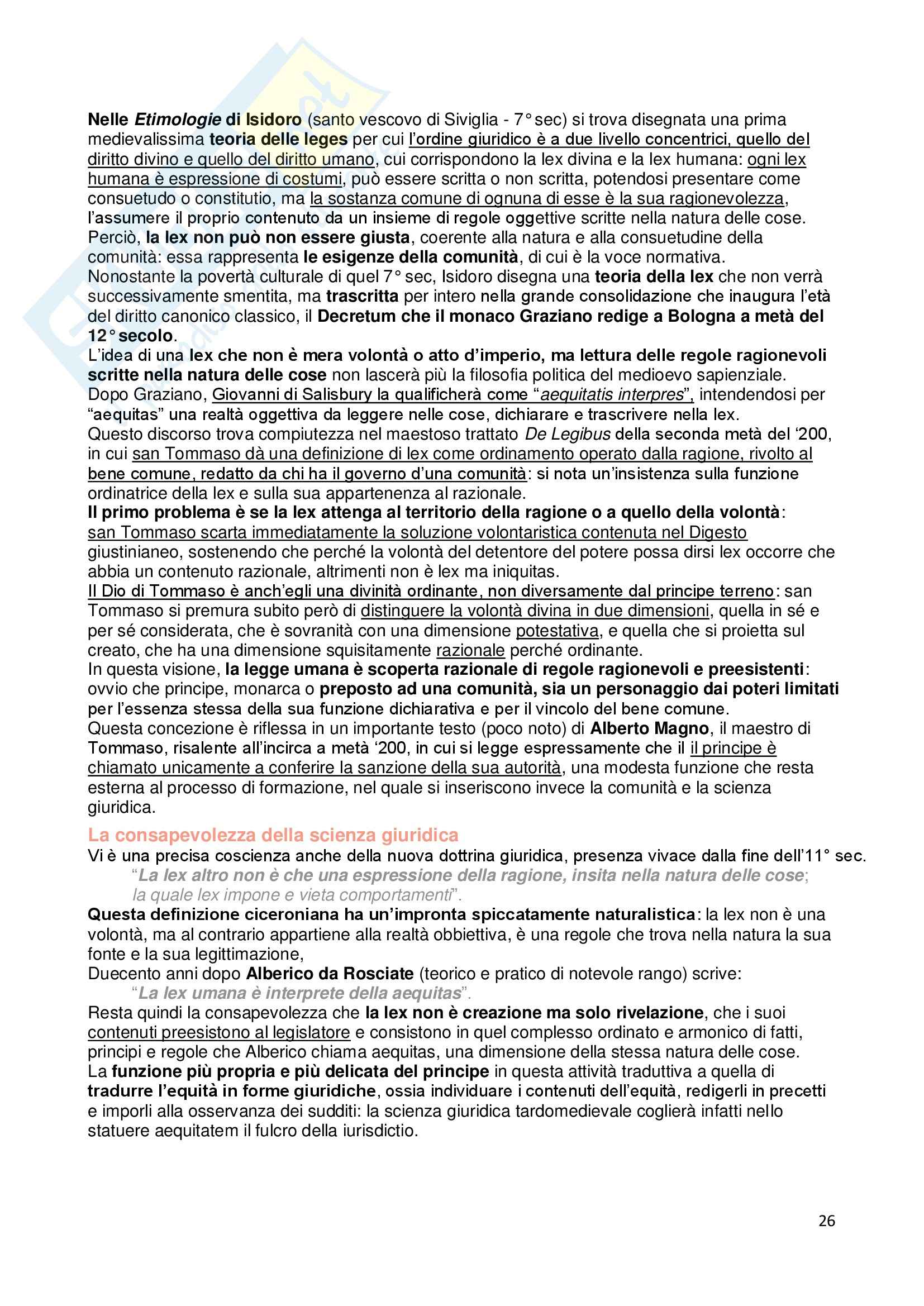 Riassunto esame Storia del Diritto Medievale e Moderno, prof. Rossi, libro consigliato Ordine Giuridico Medievale, Grossi Pag. 26