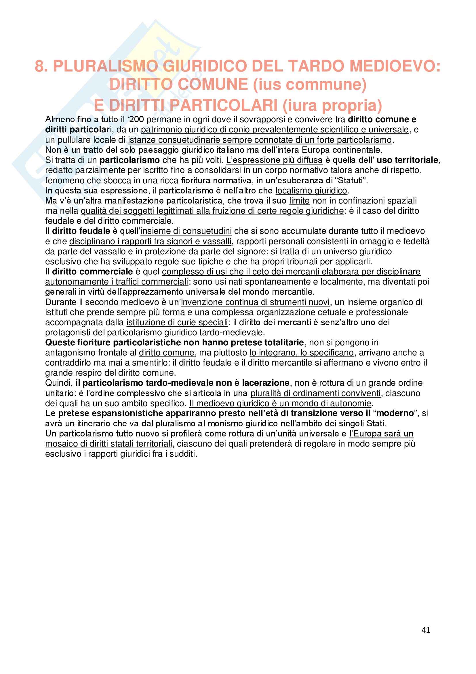 Storia Del Diritto Medievale E Moderno Riassunti
