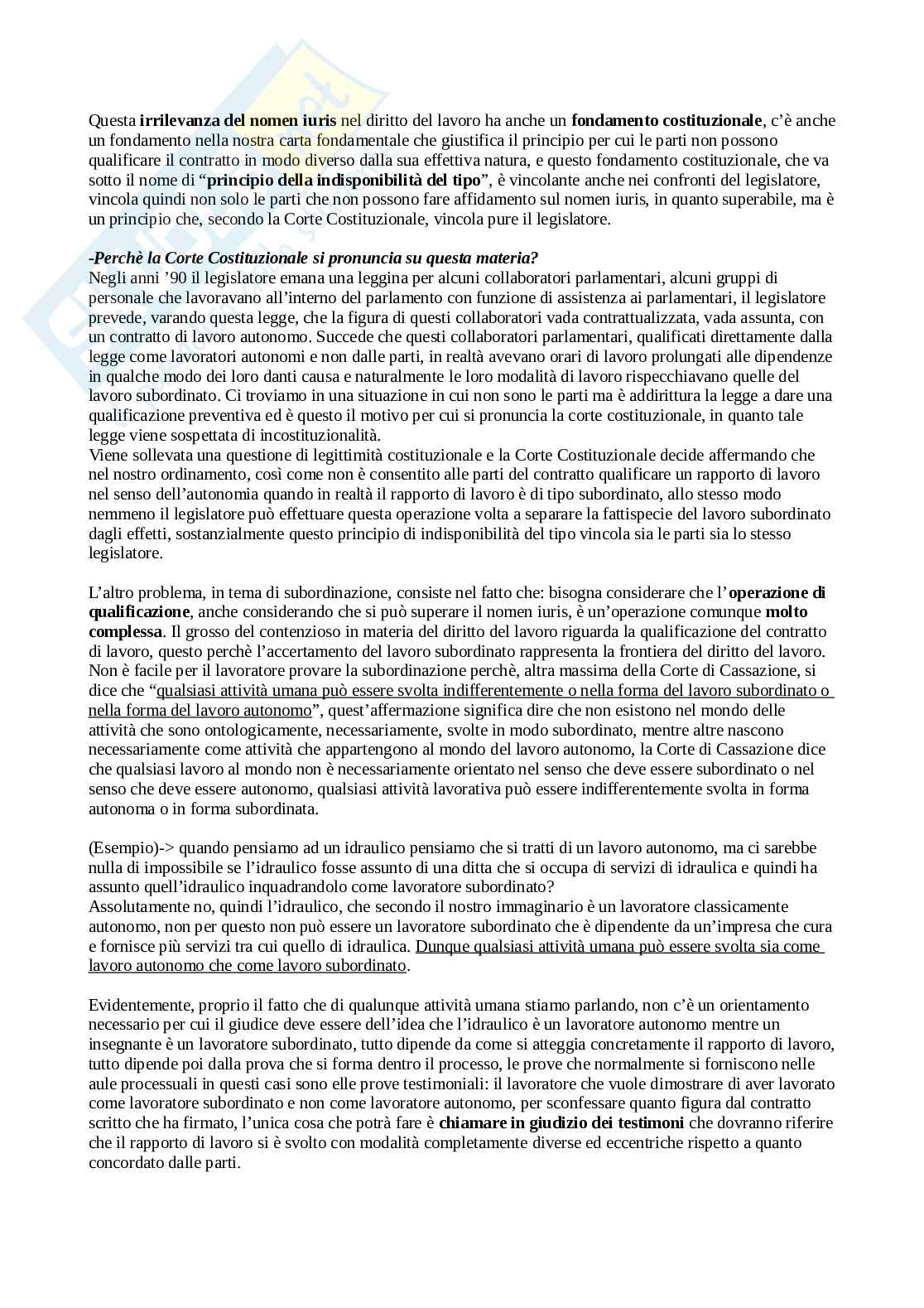 Diritto del lavoro  Pag. 11