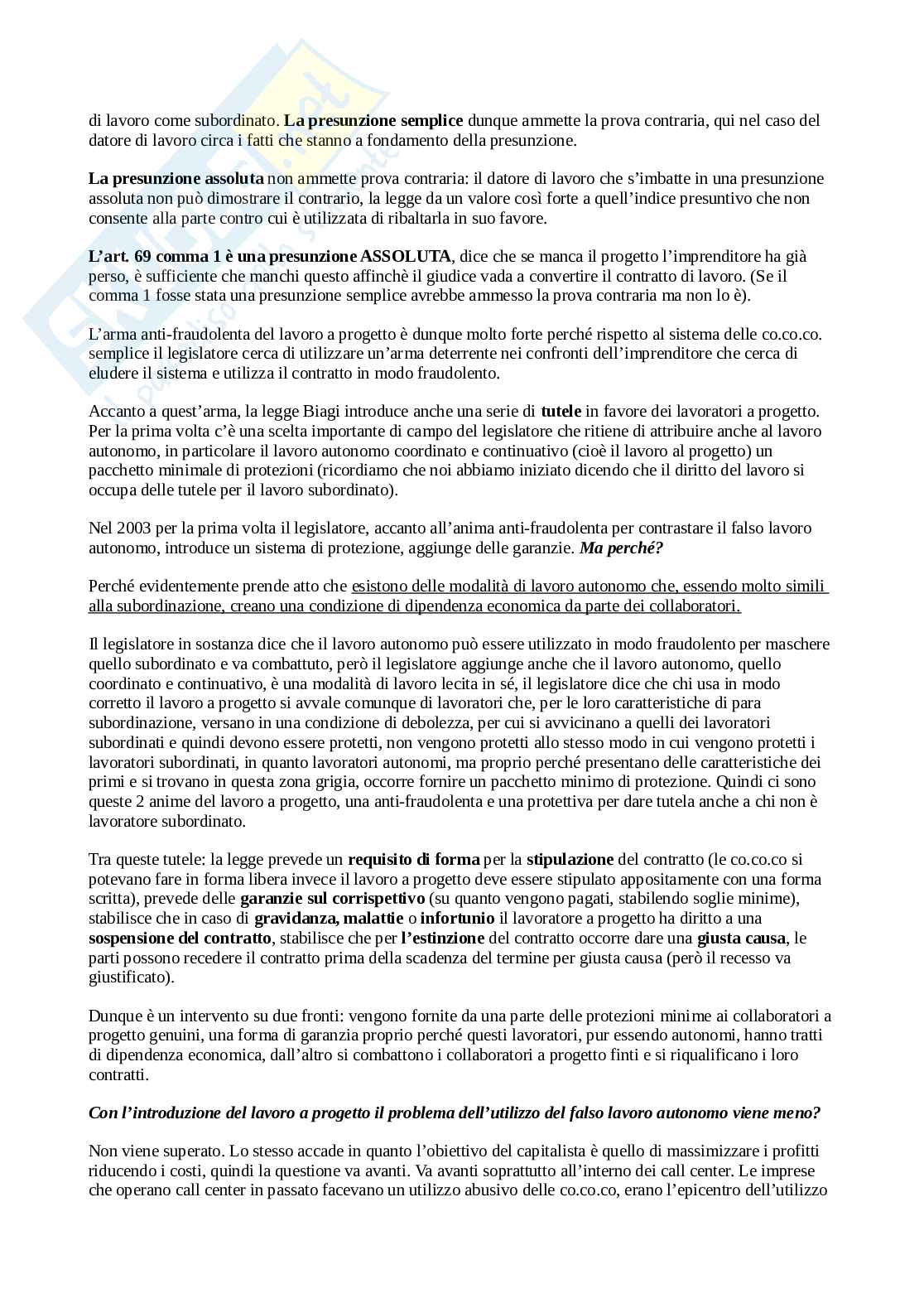 Diritto del lavoro  Pag. 21
