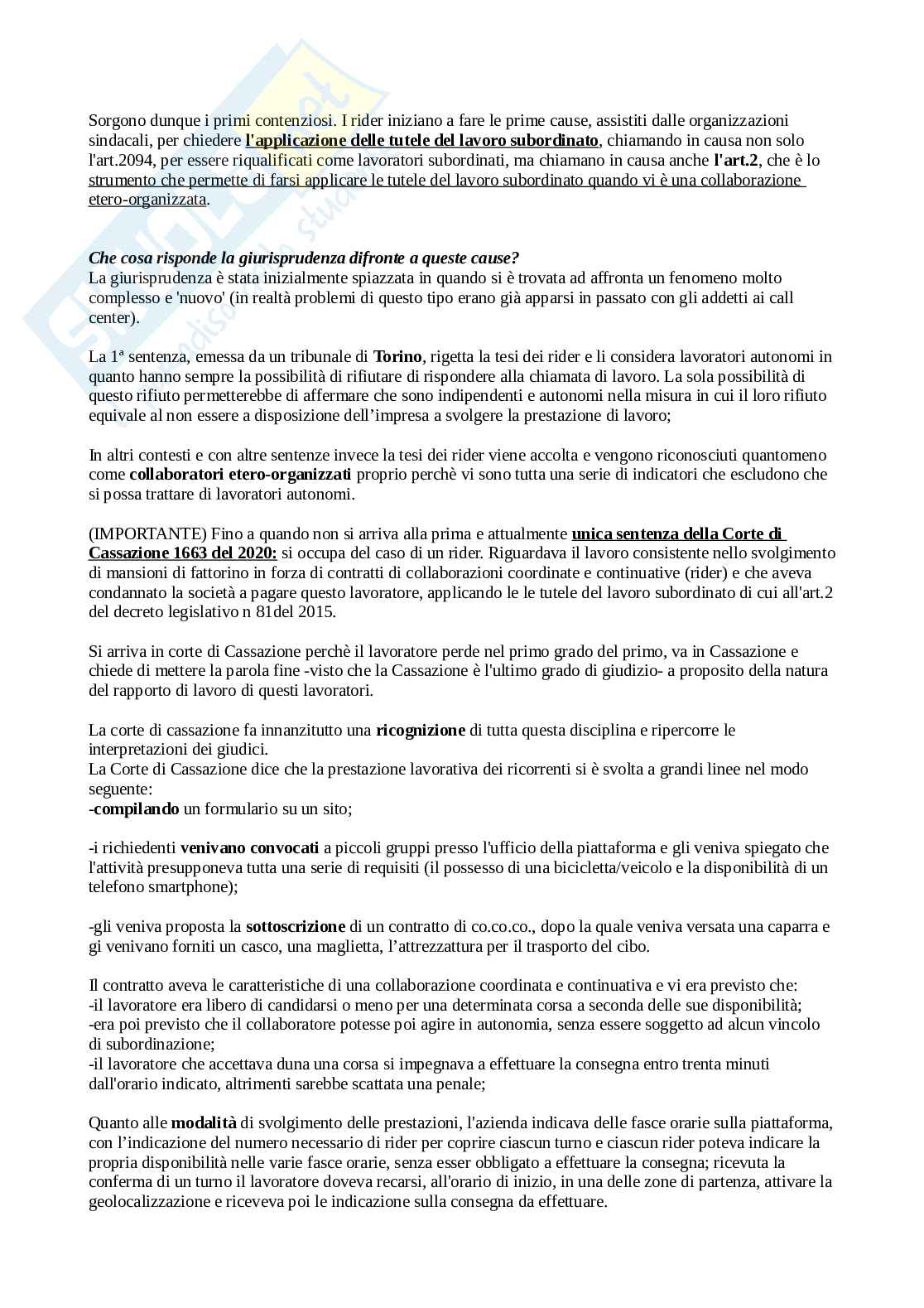 Diritto del lavoro  Pag. 36