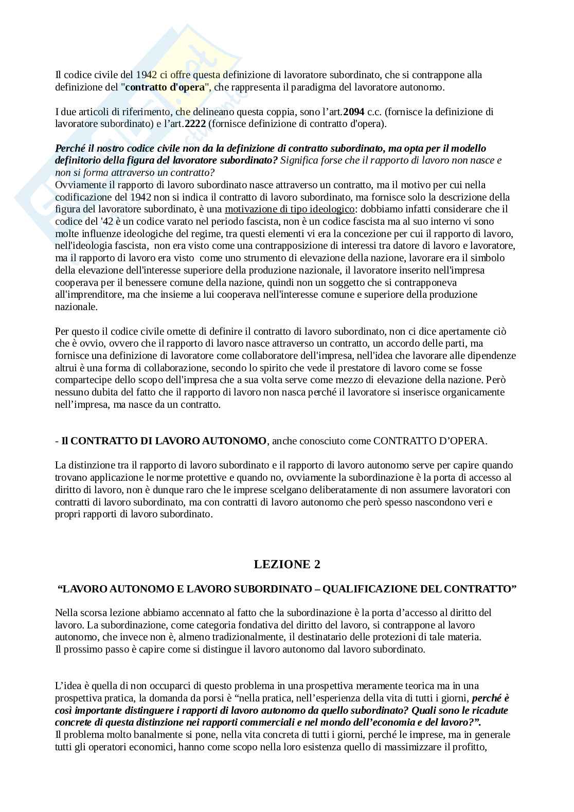 Diritto del lavoro  Pag. 6