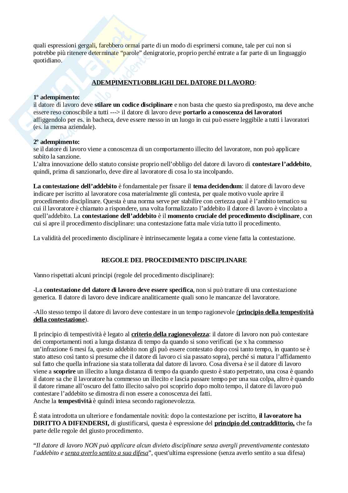 Diritto del lavoro  Pag. 71