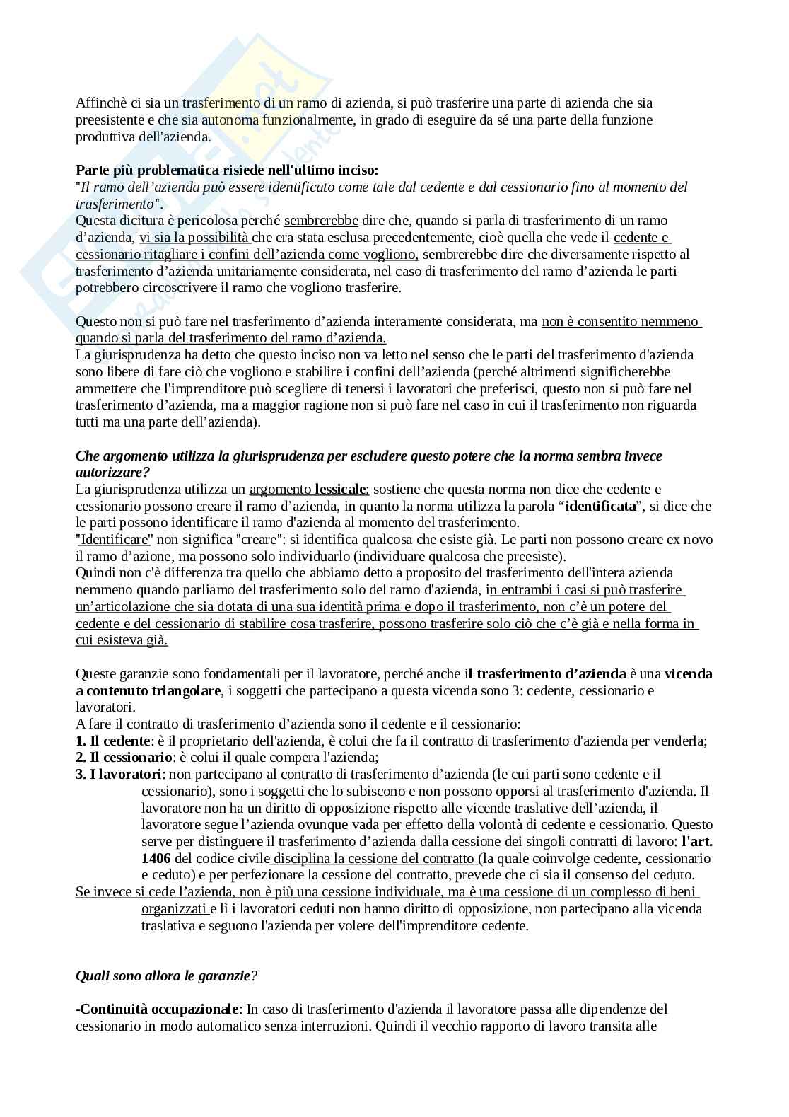 Diritto del lavoro  Pag. 91