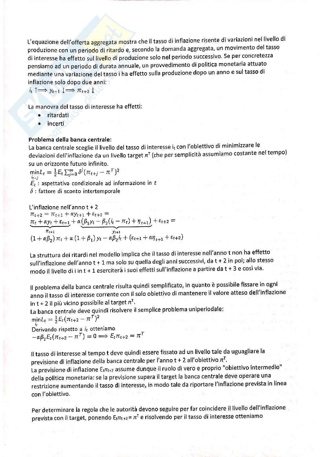 Economia monetaria Pag. 41