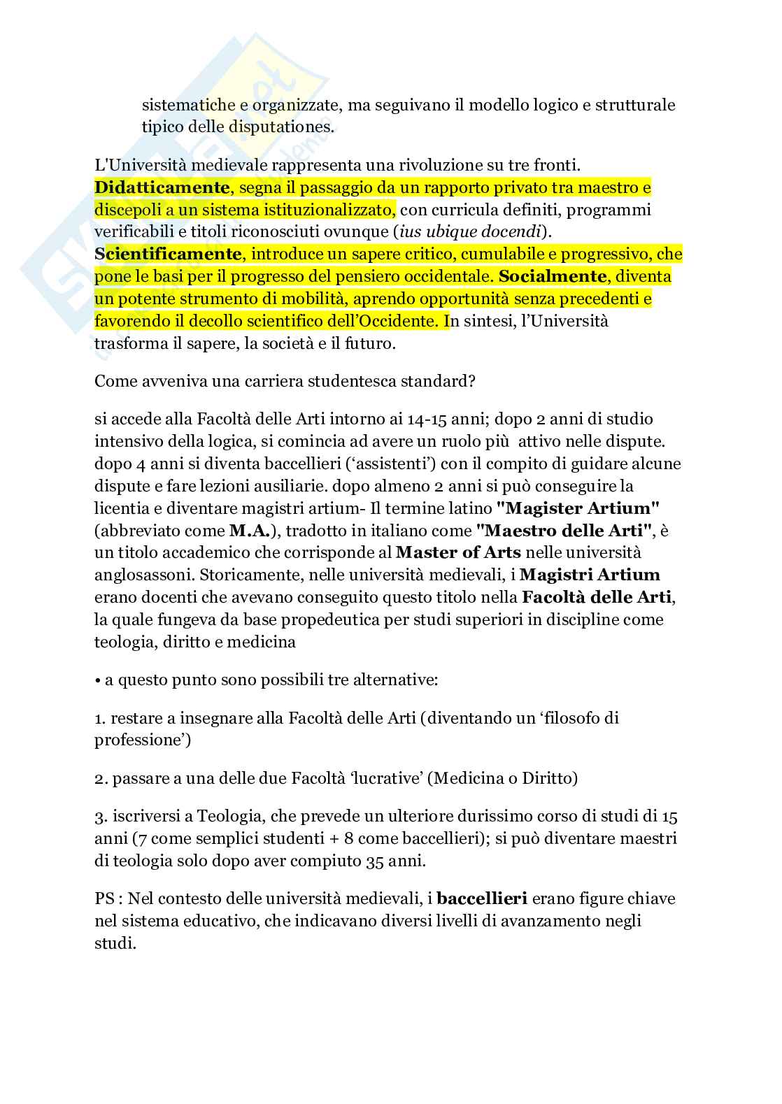 Appunti esame Storia della filosofia medievale  Pag. 71