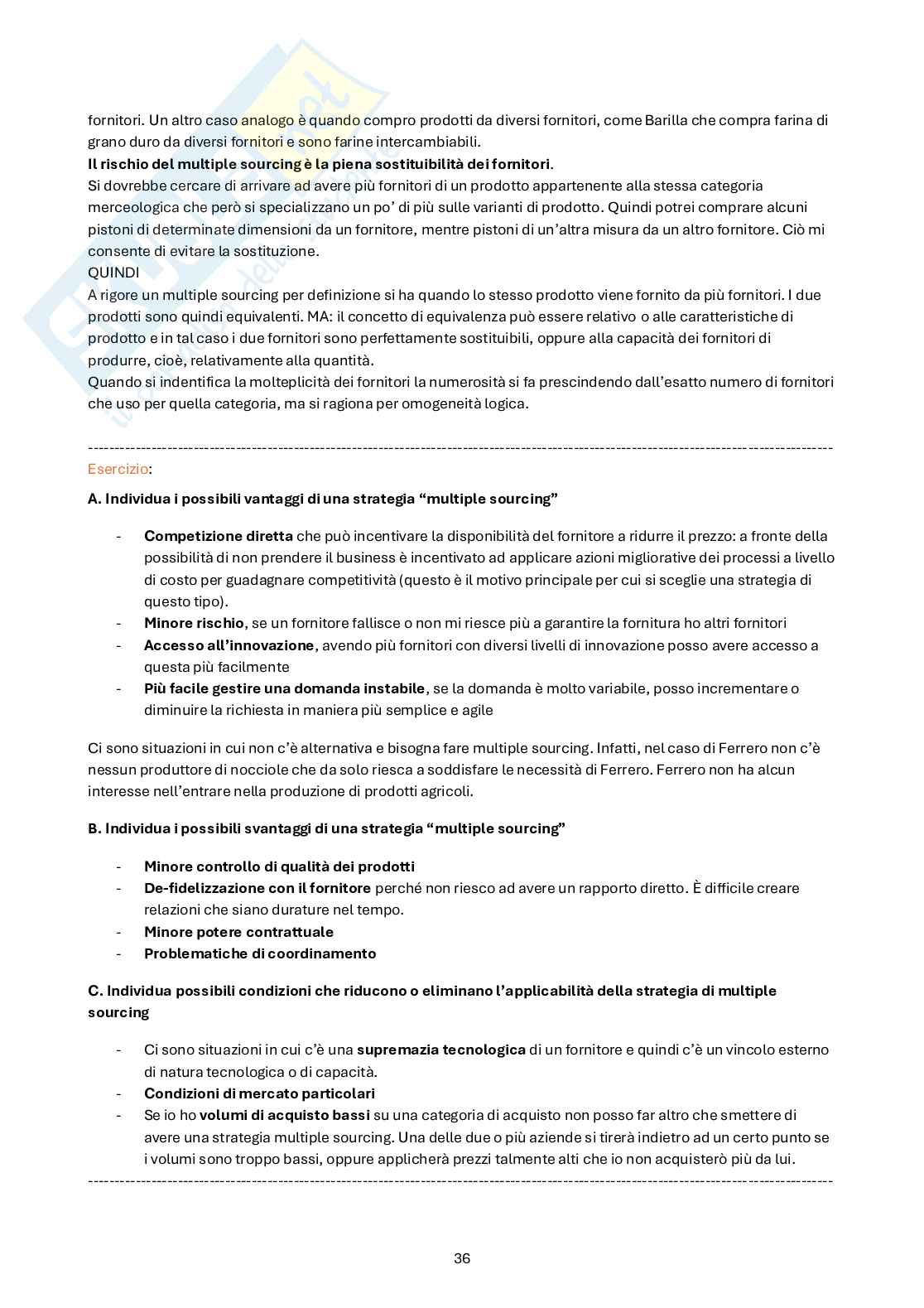 Appunti Strategia e gestione del sistema del valore m Pag. 36